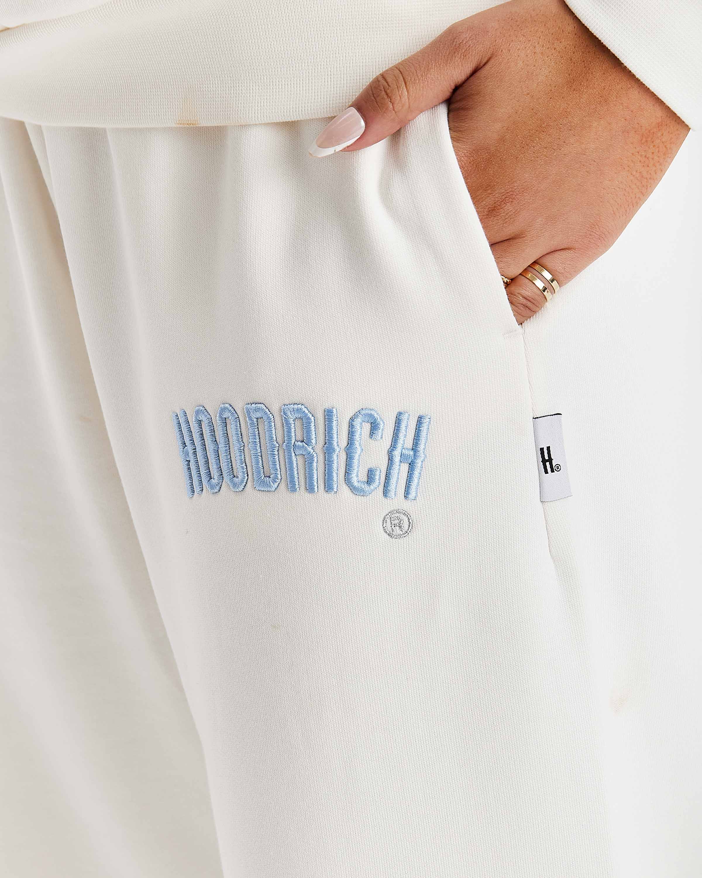 Calor Oversized Wide Leg Joggers - Off White/Blue - Image 6