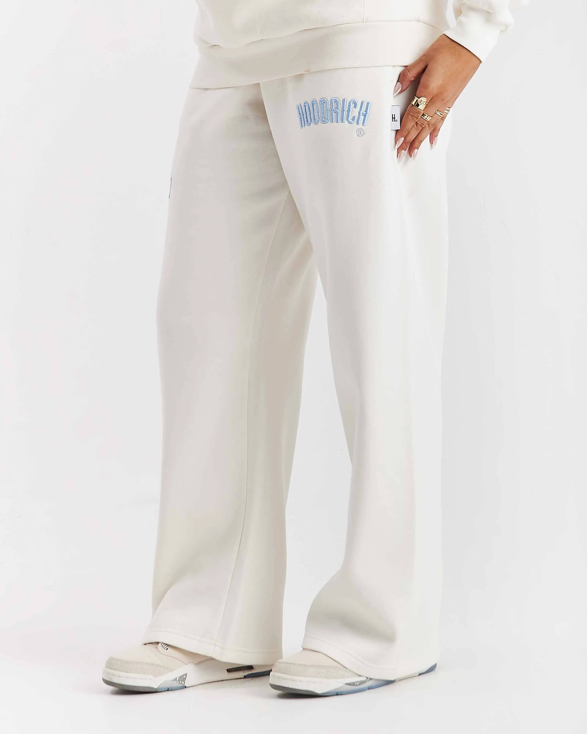 Calor Oversized Wide Leg Joggers - Off White/Blue - Image 8