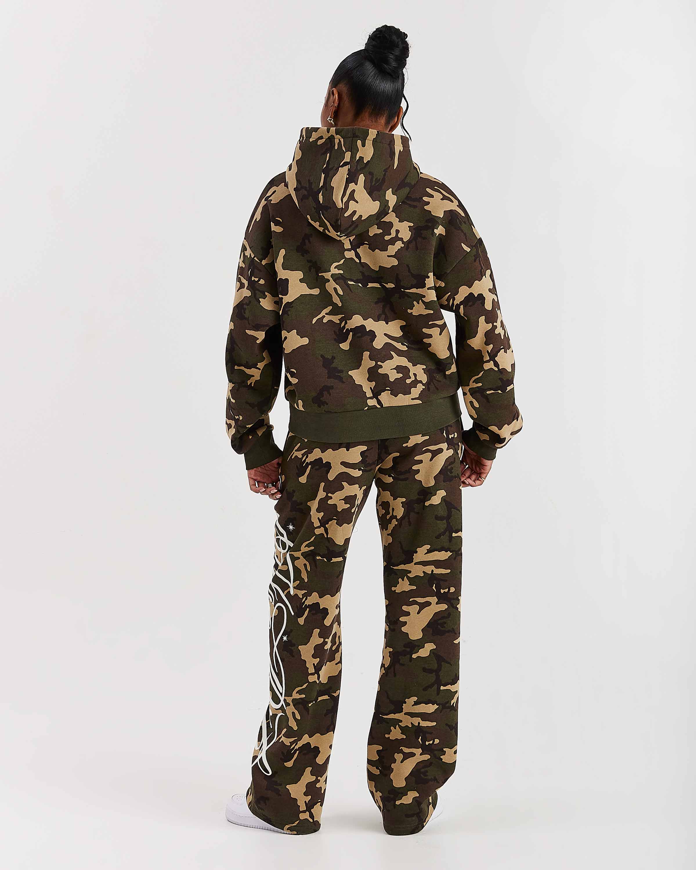 Solace Wide Leg Joggers - Camo - Image 4