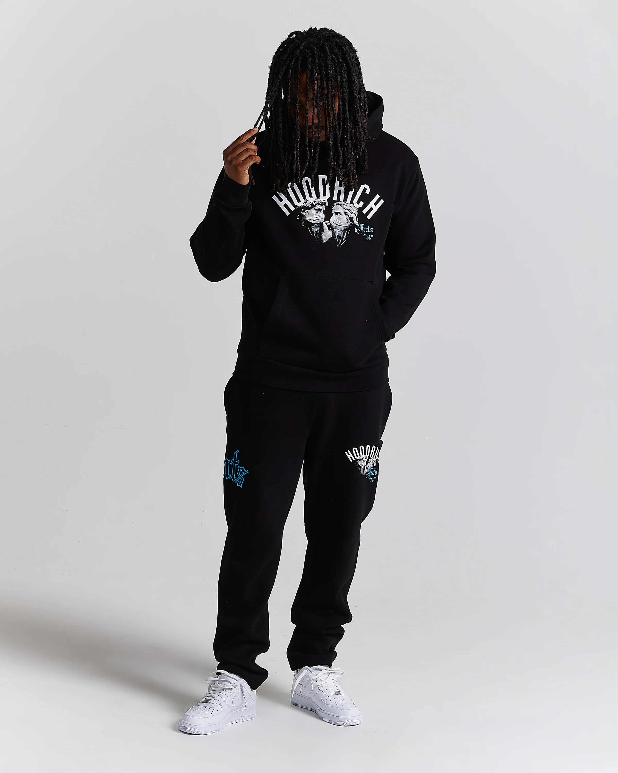 Conquer Hoodie - Black/White/Blue - Image 3