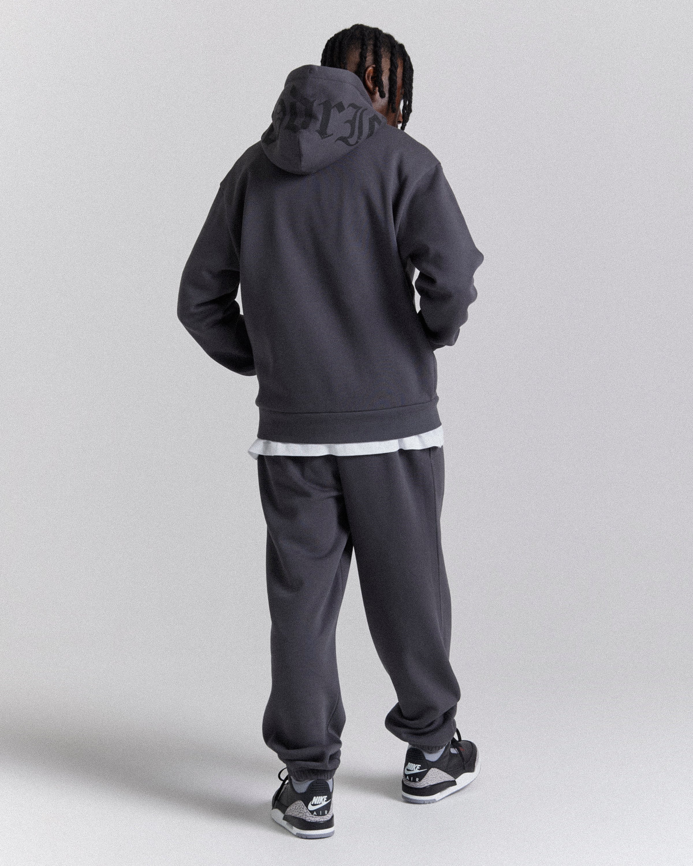 Crown Oversized Hoodie - Grey/Black/Red - Image 7
