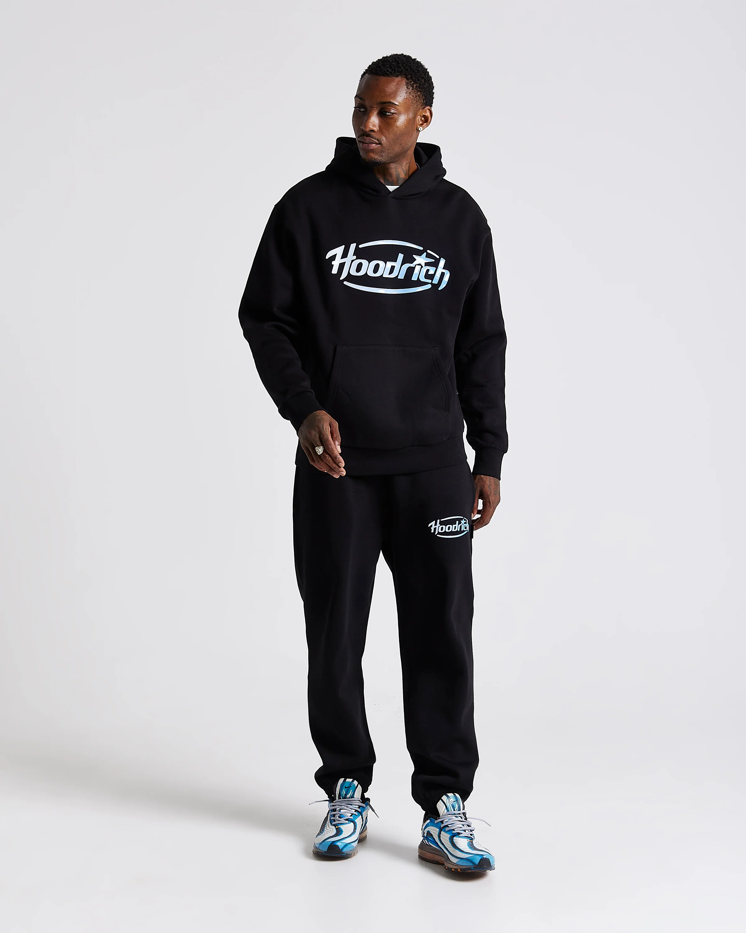 Curve Oversized Joggers - Black/Blue - Image 6