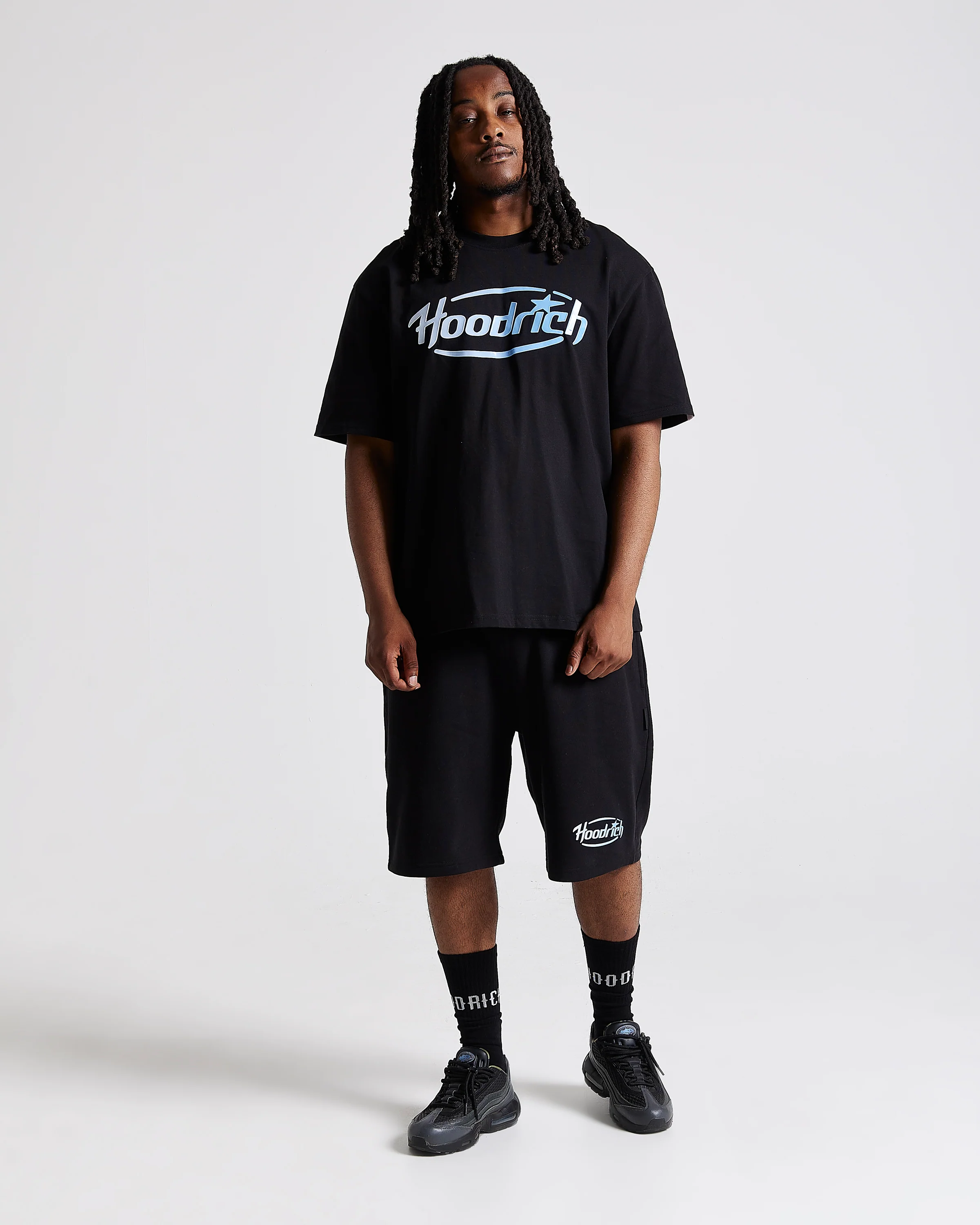 Curve Oversized Shorts - Black/Blue - Image 6