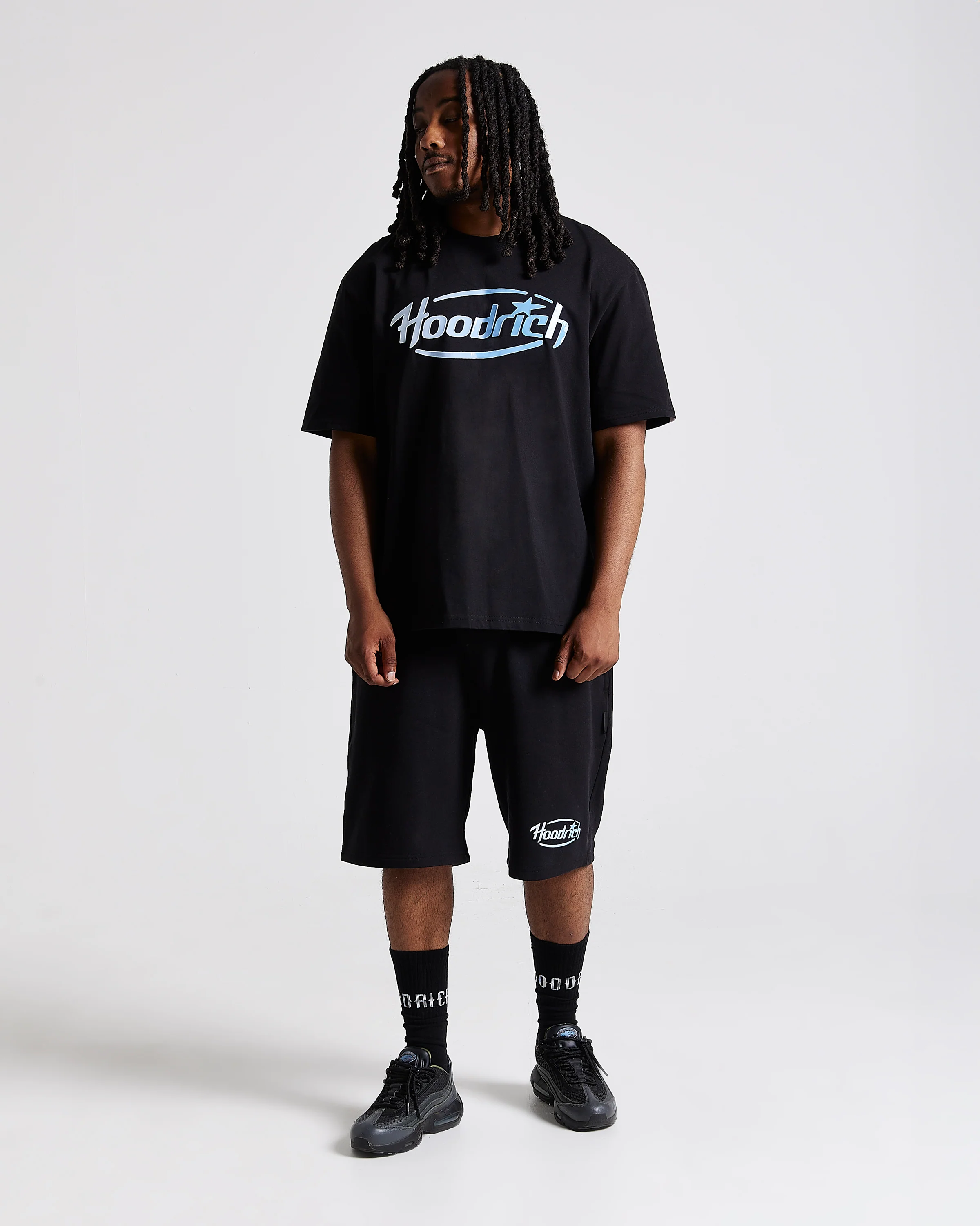 Curve Oversized T-Shirt - Black/Blue - Image 4