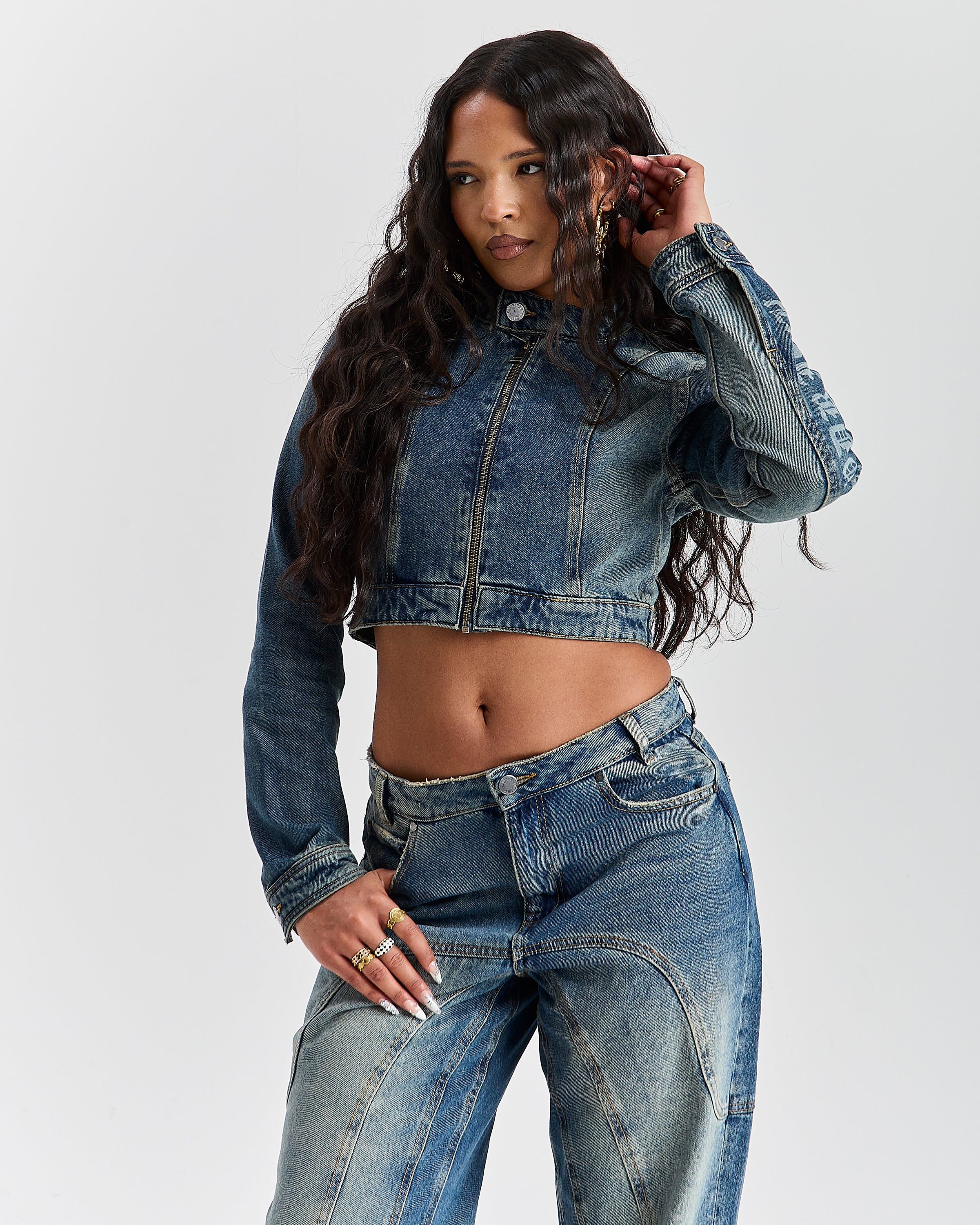 The Winner's Circle Snowdrift Denim Jacket - Dirty Wash - Image 15