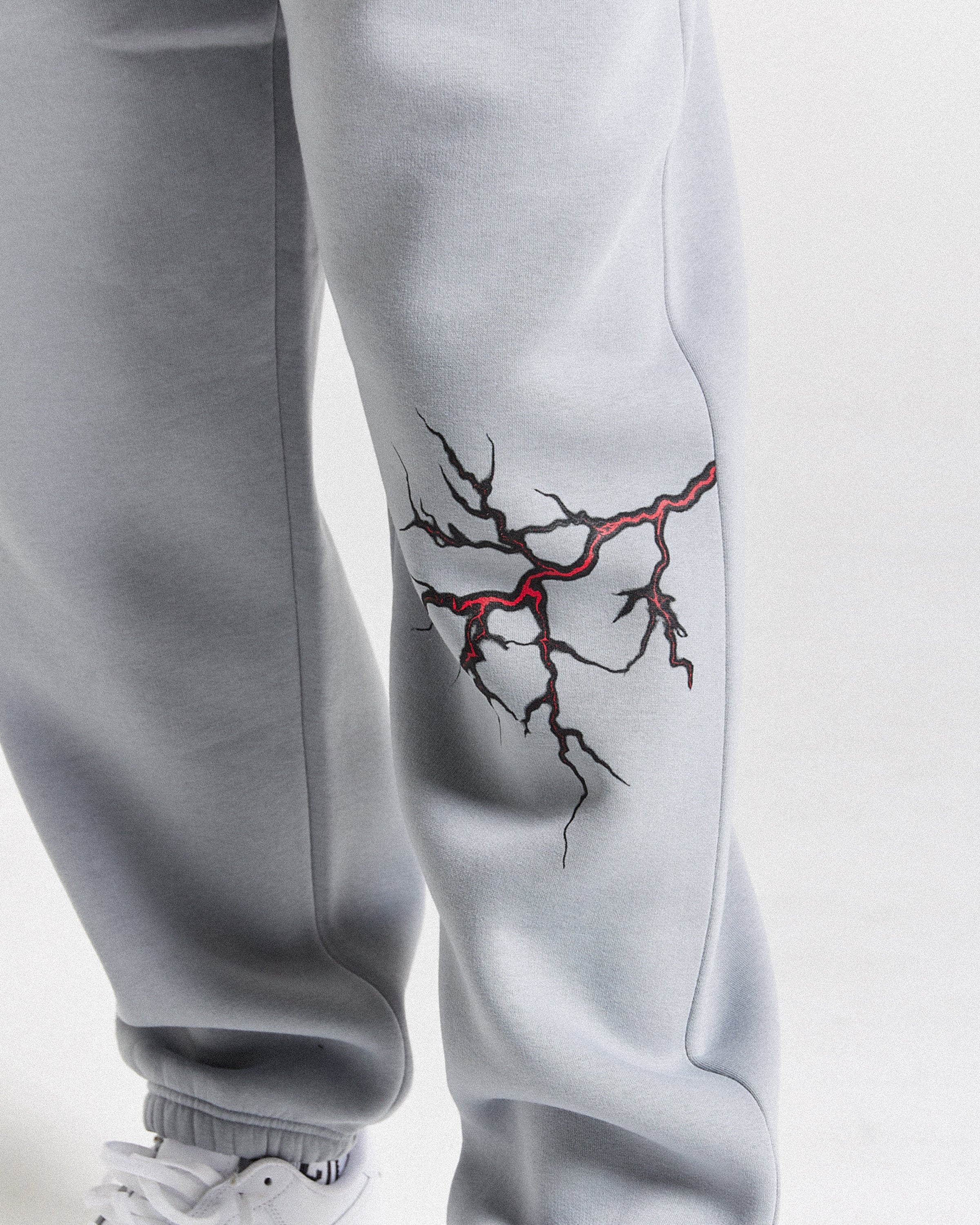 Dark Oversized Jogger - Grey/Black/Red - Image 5