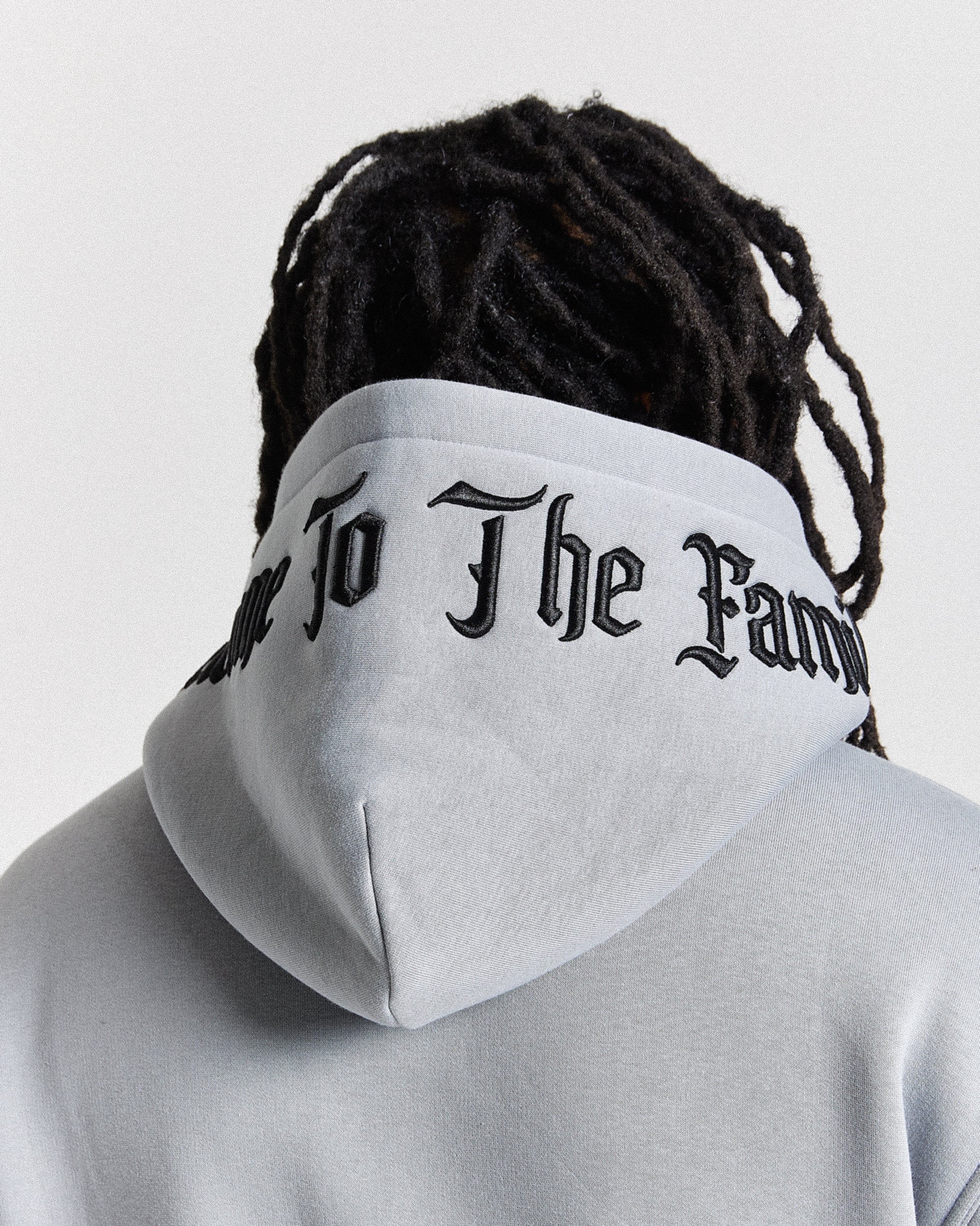 Dark Oversized Hoodie - Grey/Black/Red - Image 6