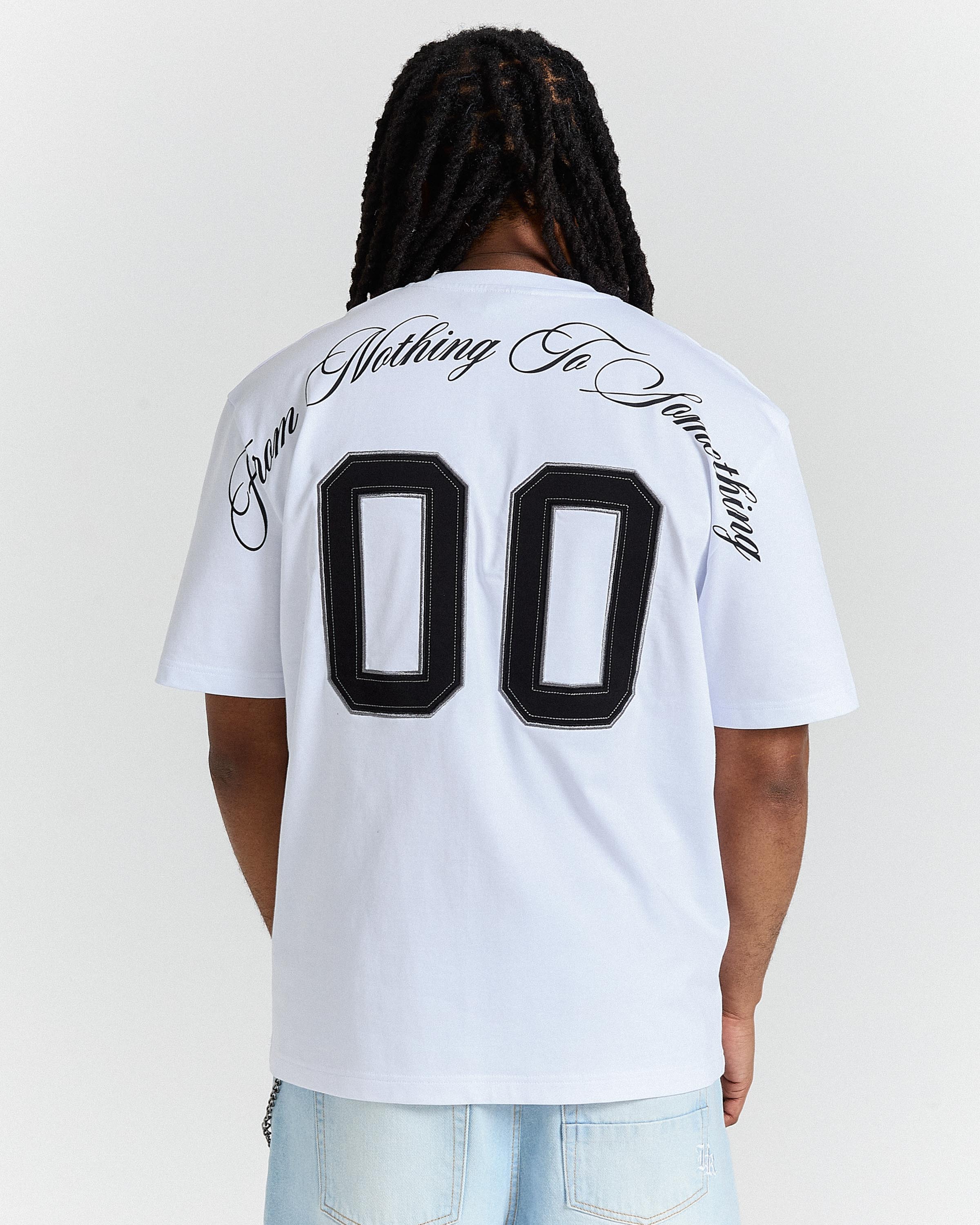 Eterno Oversized T-Shirt - White/Black - Image 2