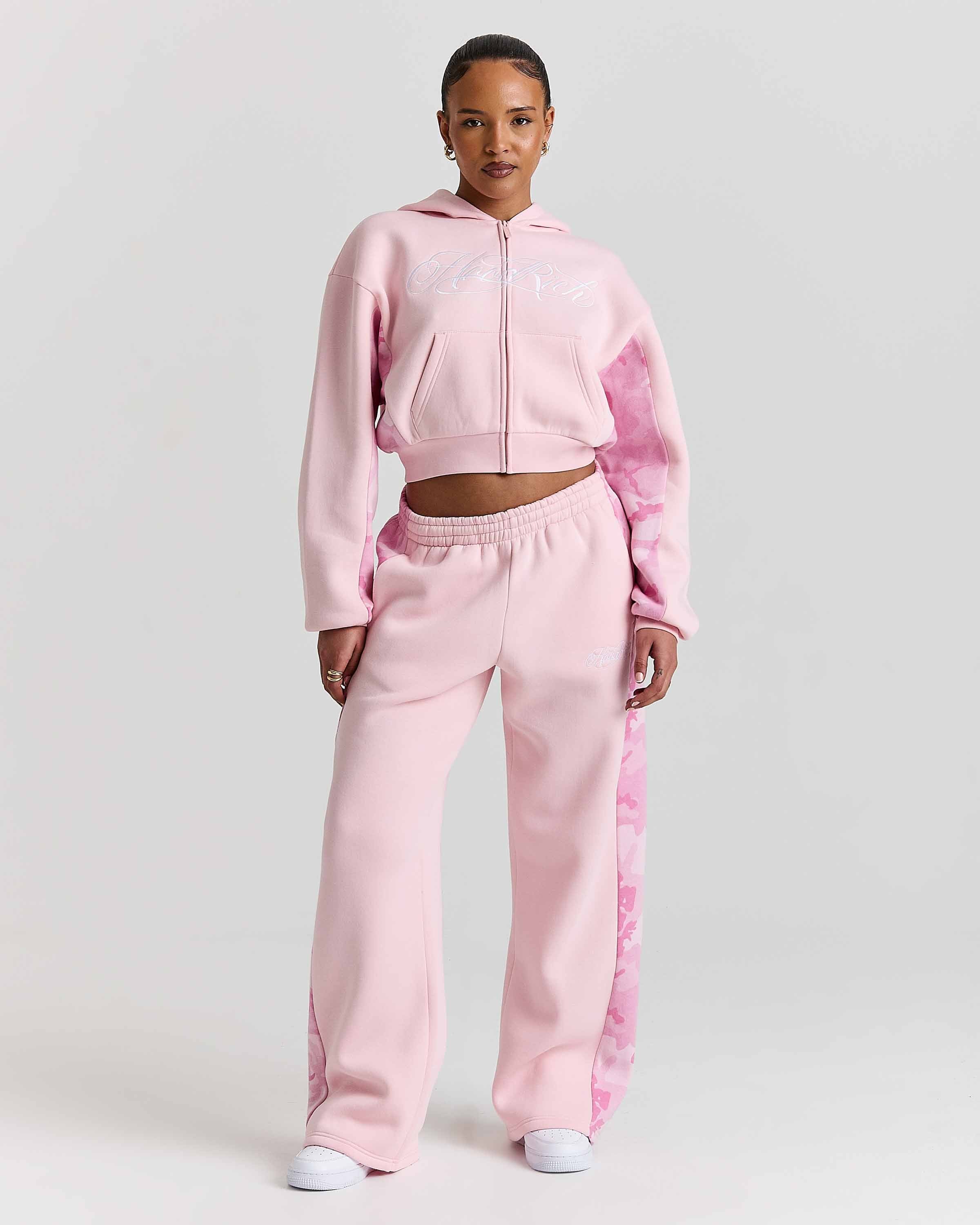 Field Boxy Zip Hoodie - Pink/White/Camo - Image 7