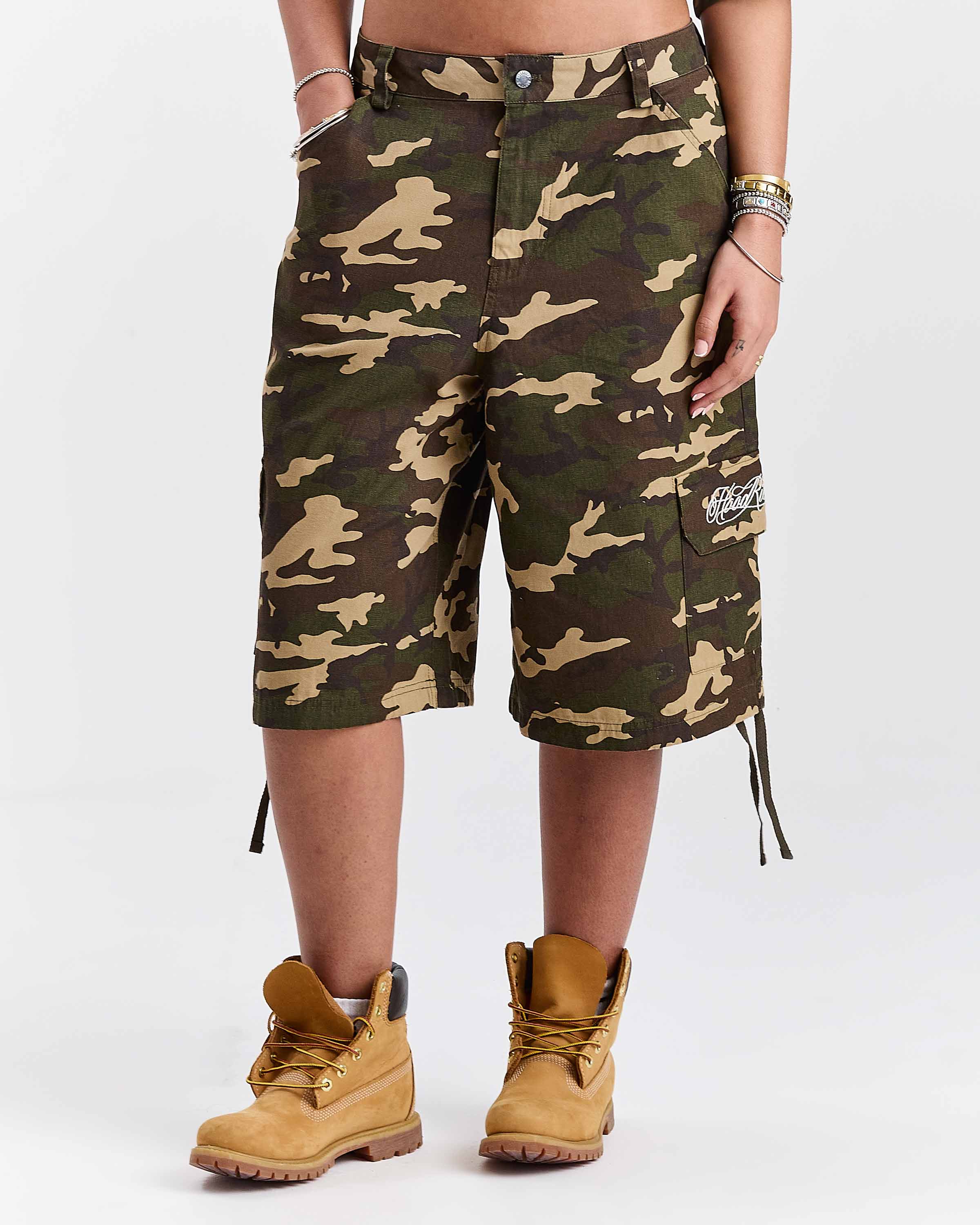 Field Oversized Cargo Woven Jort - Camo - Image 6