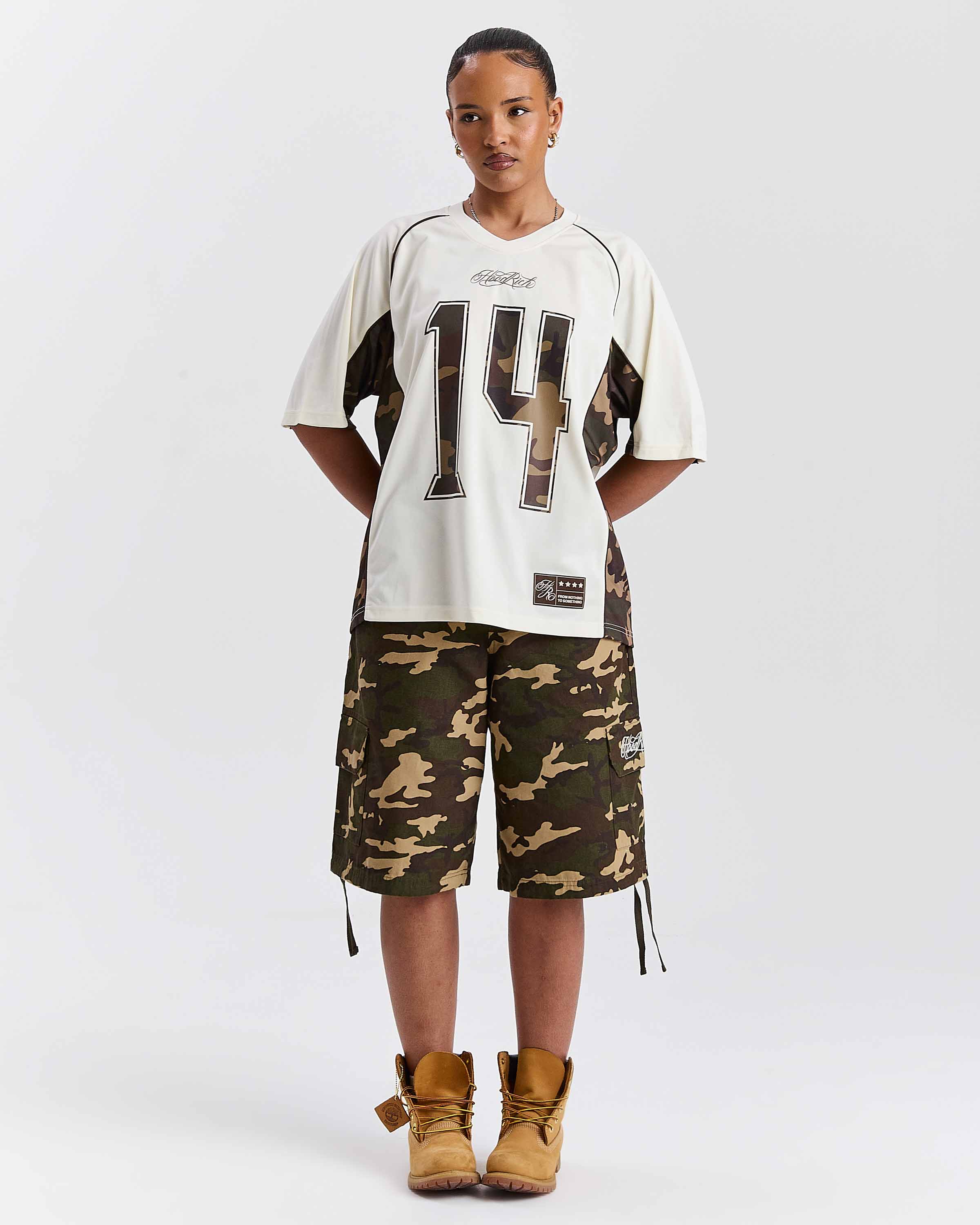 Field Oversized Cargo Woven Jort - Camo - Image 7