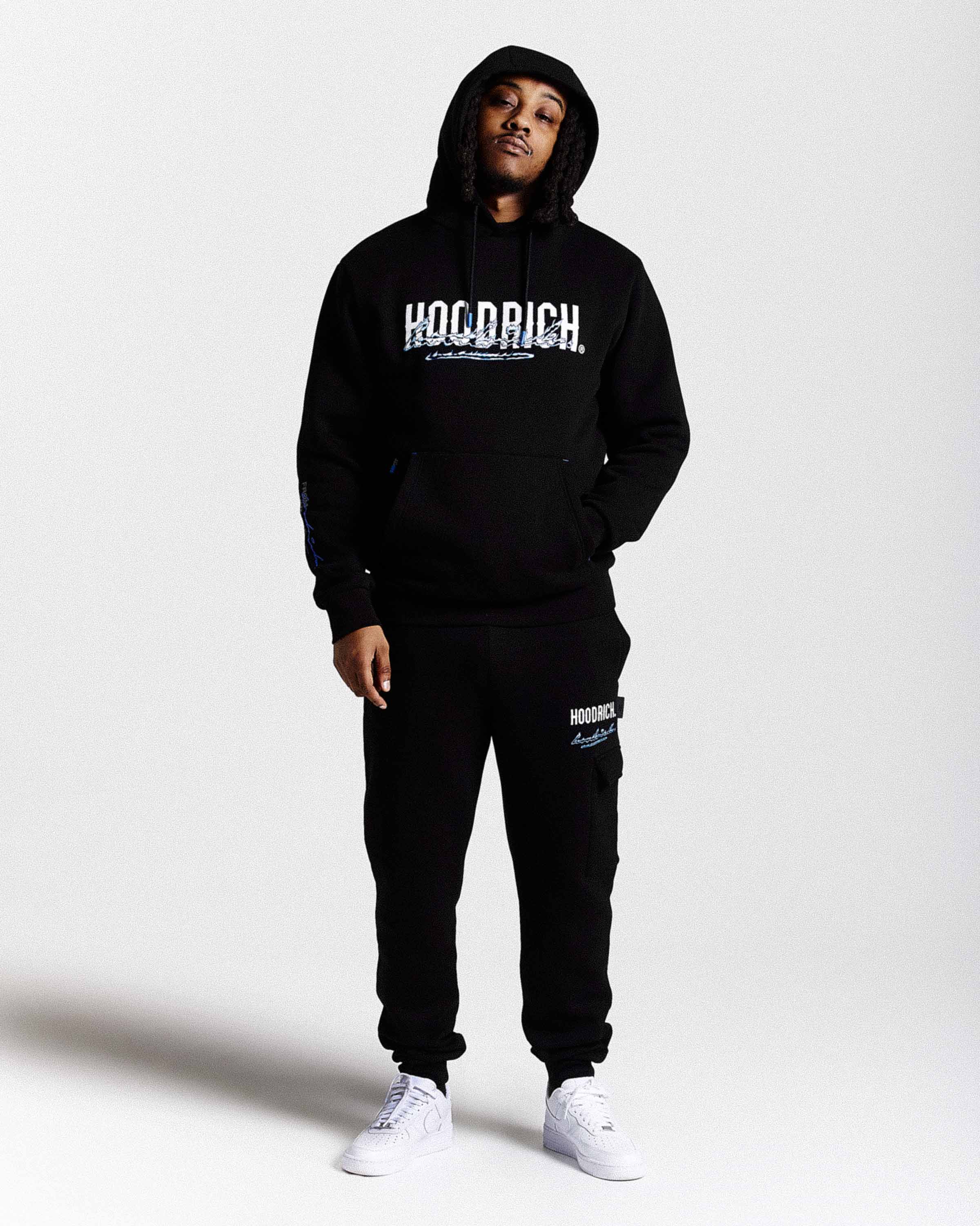 Flames Joggers - Black/White/Blue - Image 7