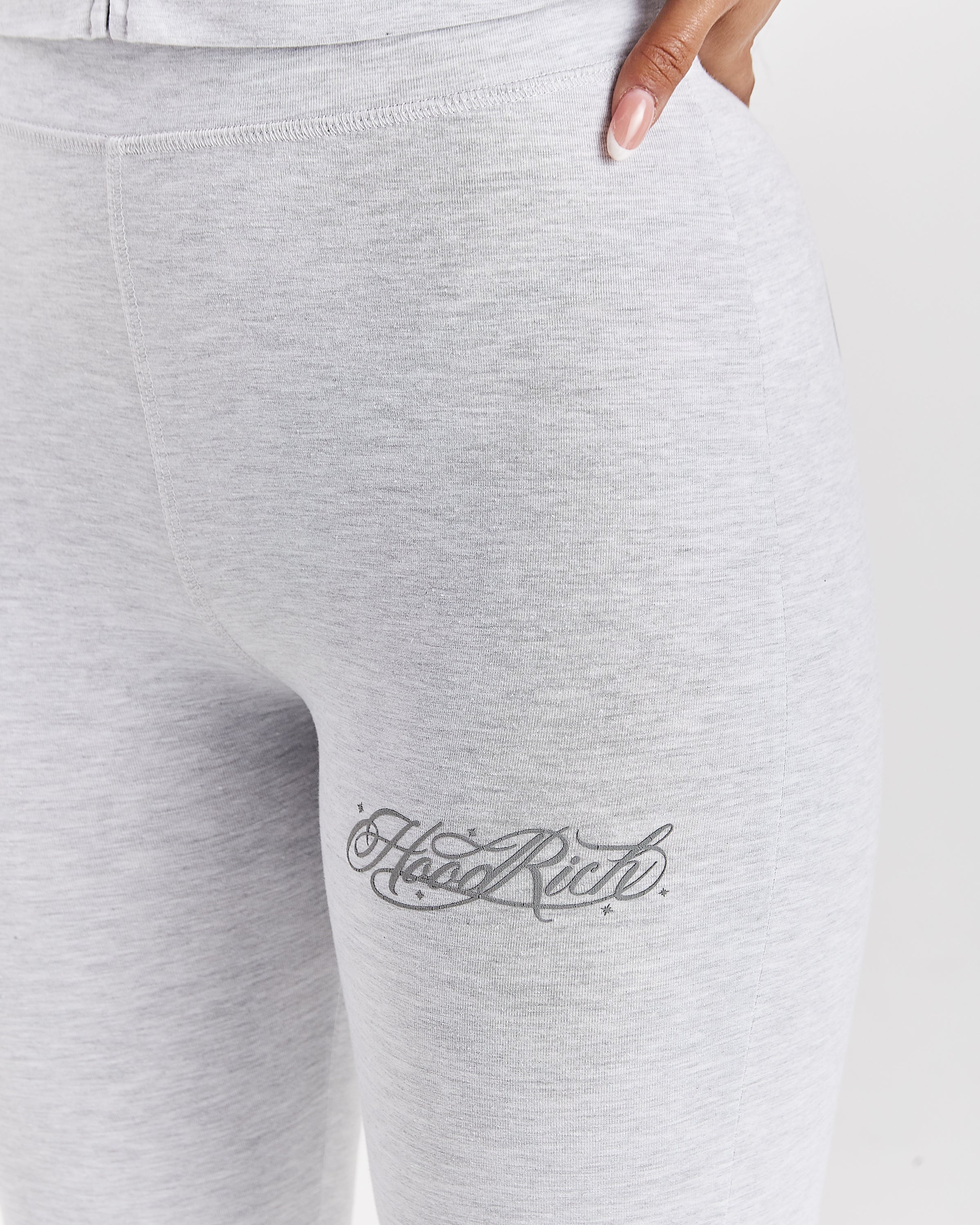 Solace Flare Leggings - Light Grey - Image 6