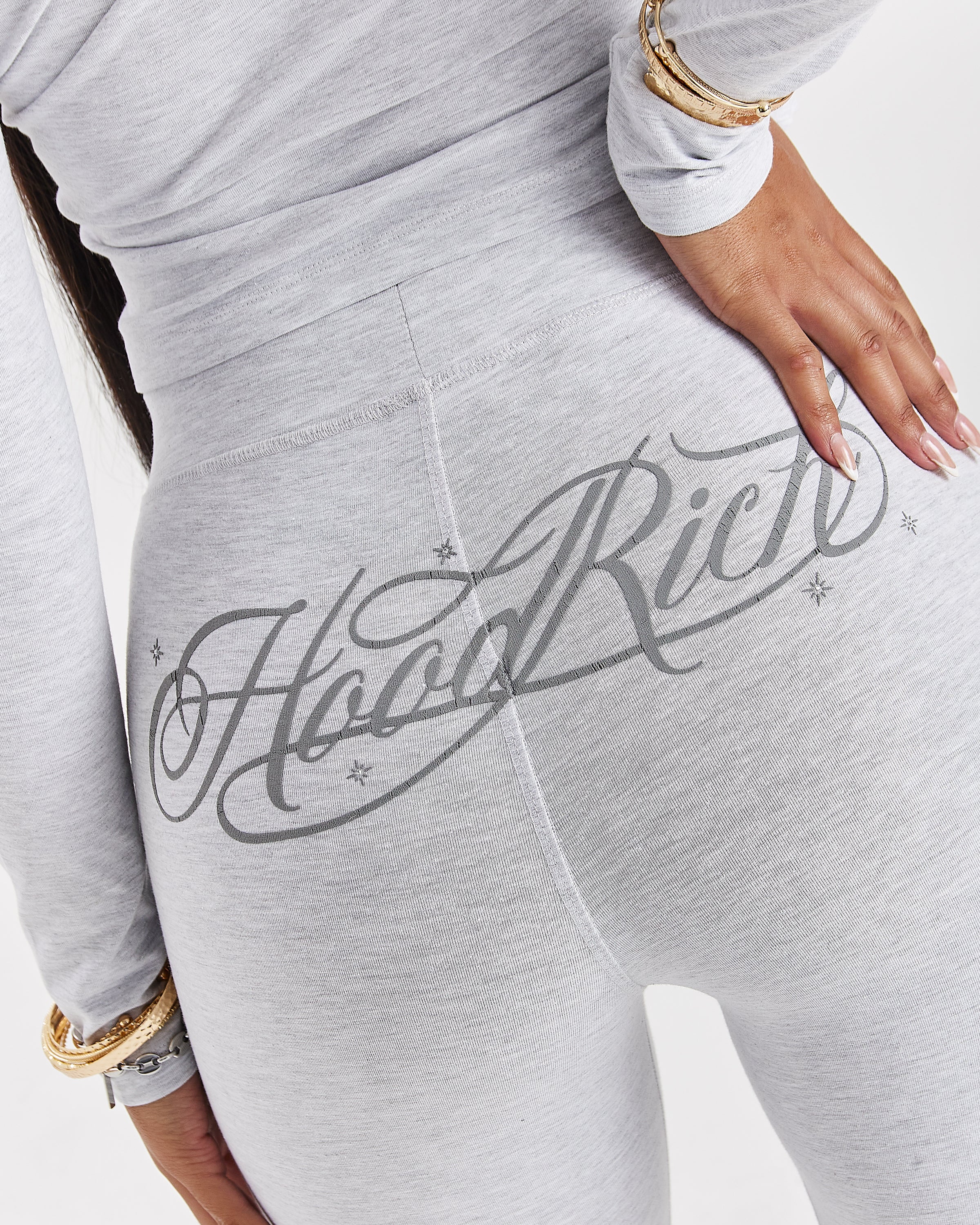 Solace Flare Leggings - Light Grey - Image 8