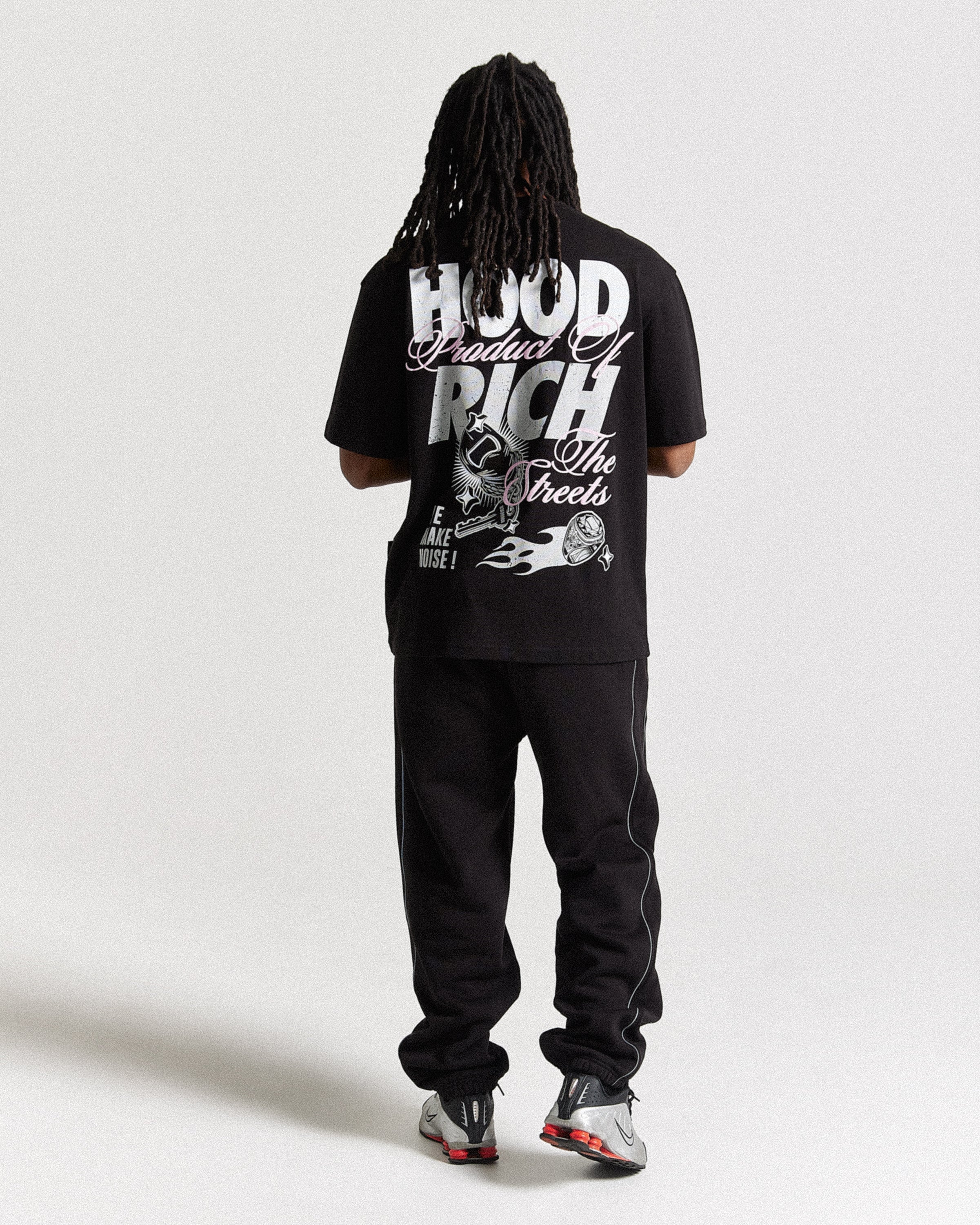 Flash Oversized T-Shirt - Black/White/Pink - Image 4