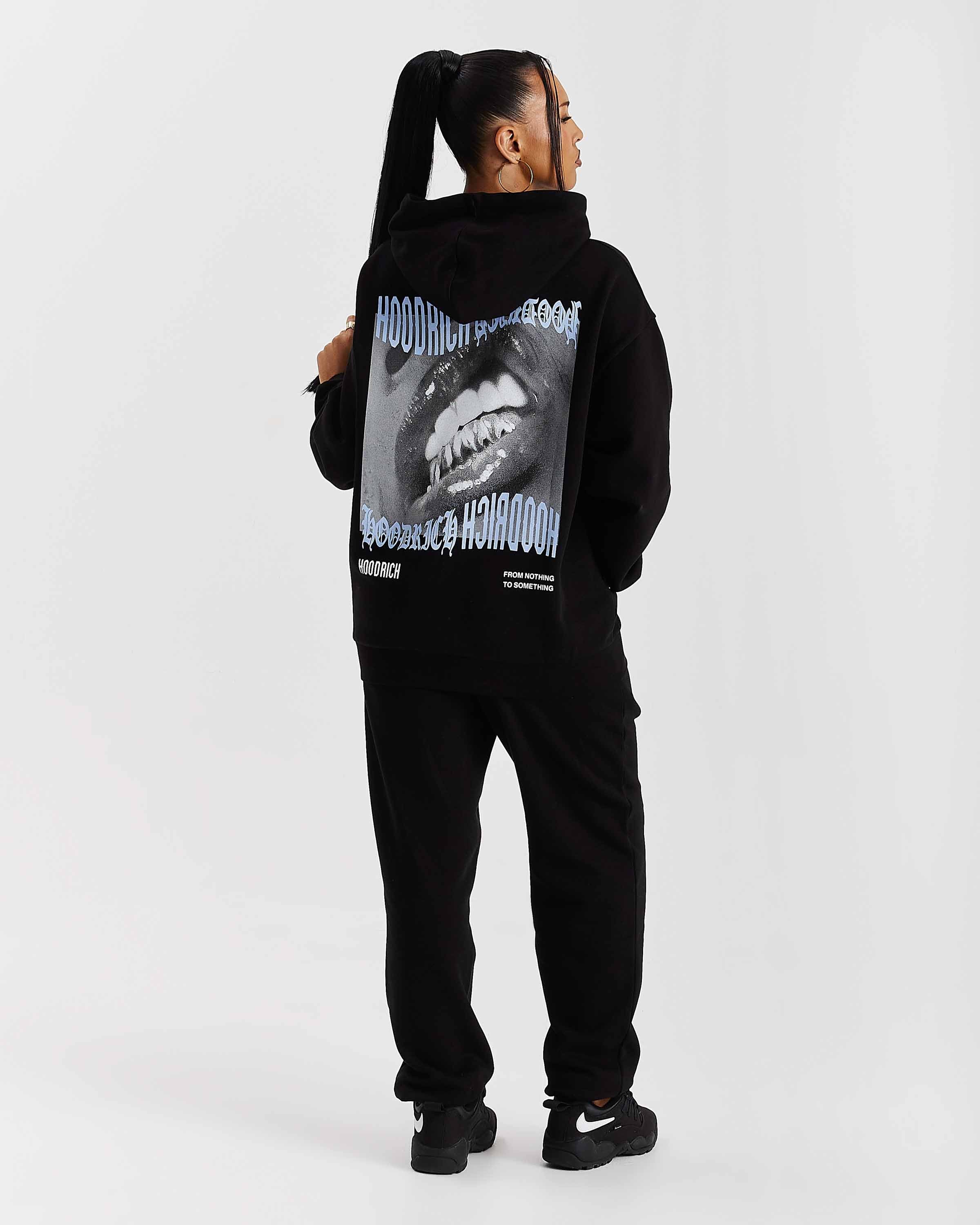 Flex Oversized Hoodie - Black/White - Image 4