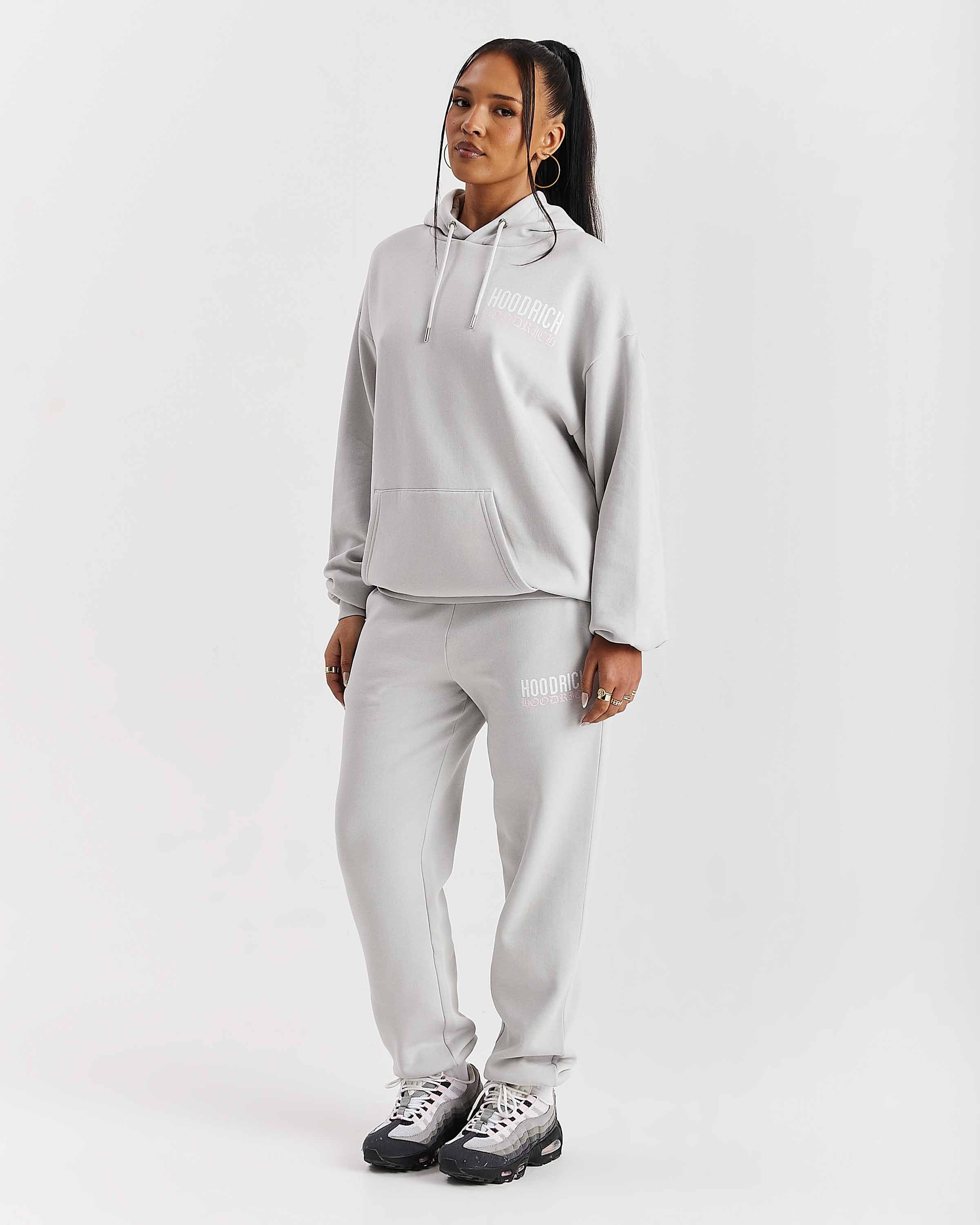 Flex Oversized Hoodie - Grey/White/Pink - Image 6