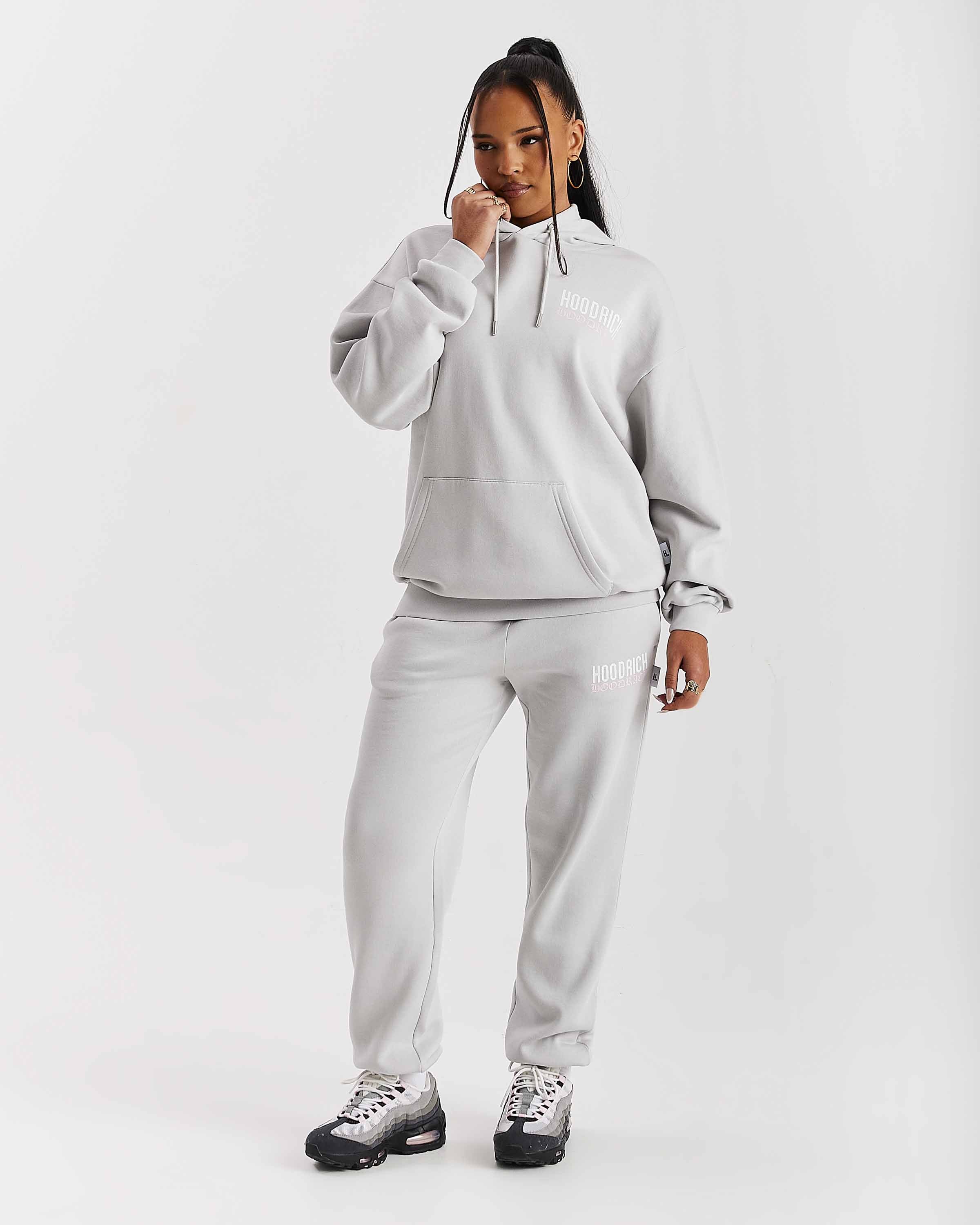Flex Oversized Hoodie - Grey/White/Pink - Image 7