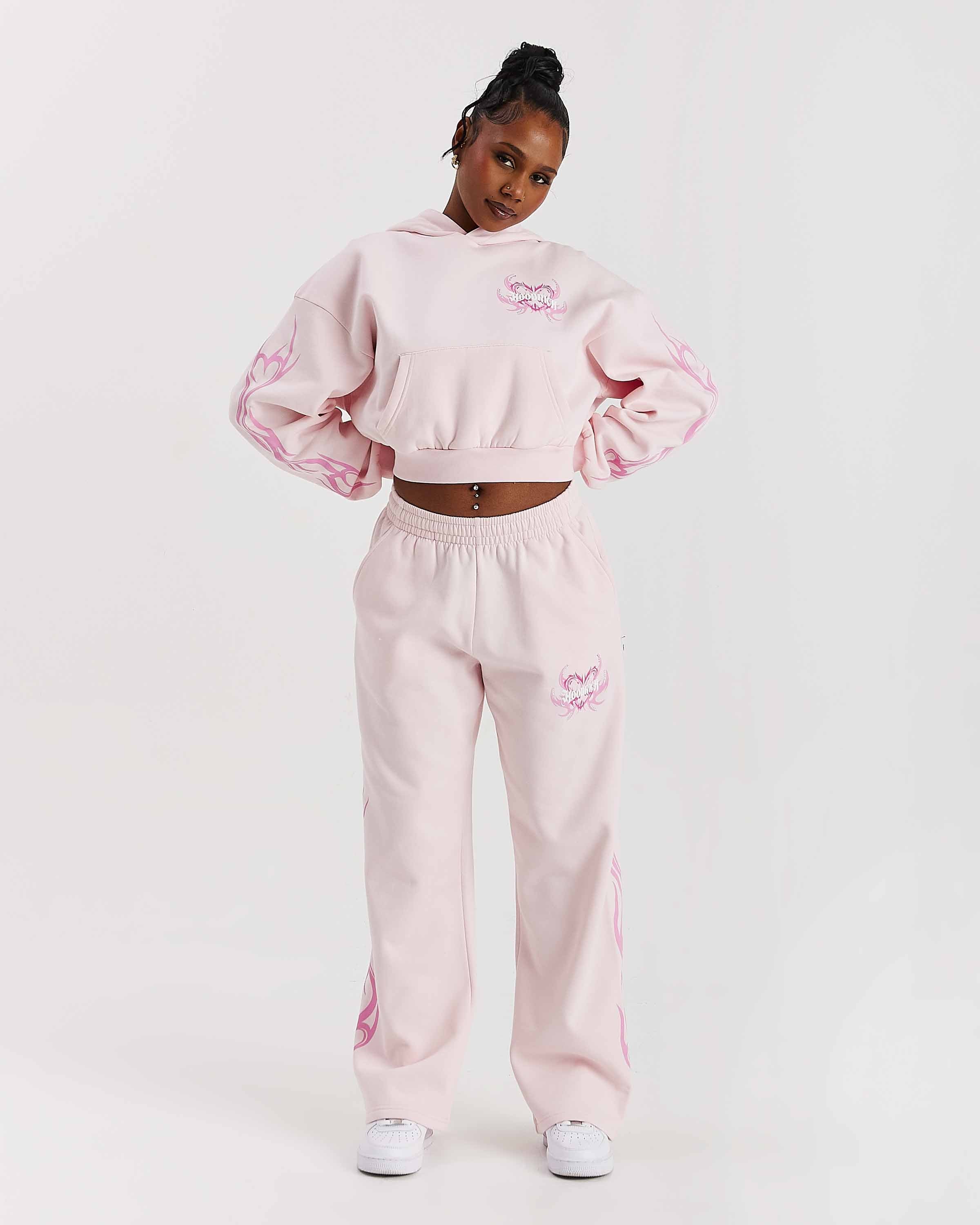 Flux Oversized Wide Leg Joggers - Pink - Image 7