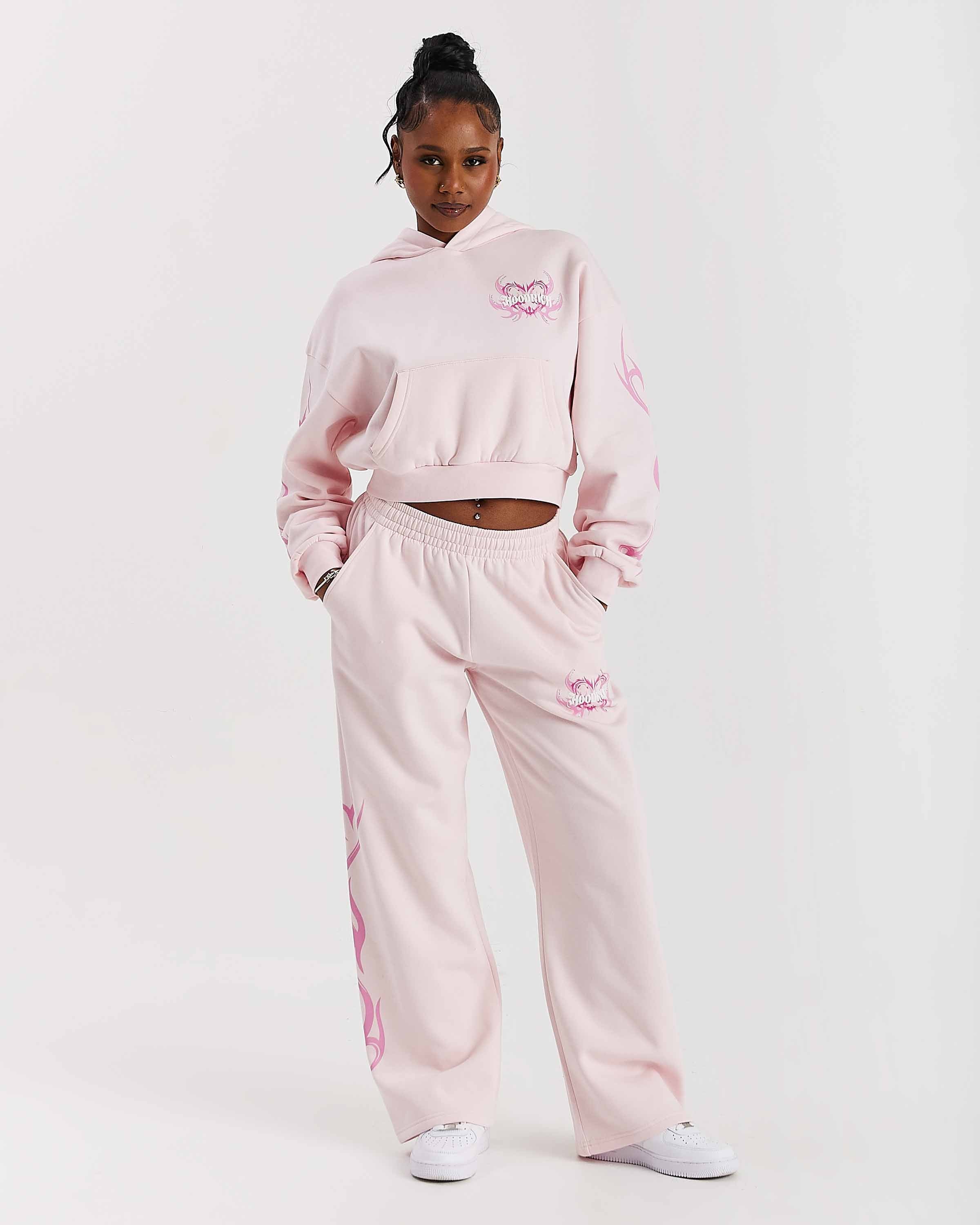 Flux Oversized Wide Leg Joggers - Pink - Image 8