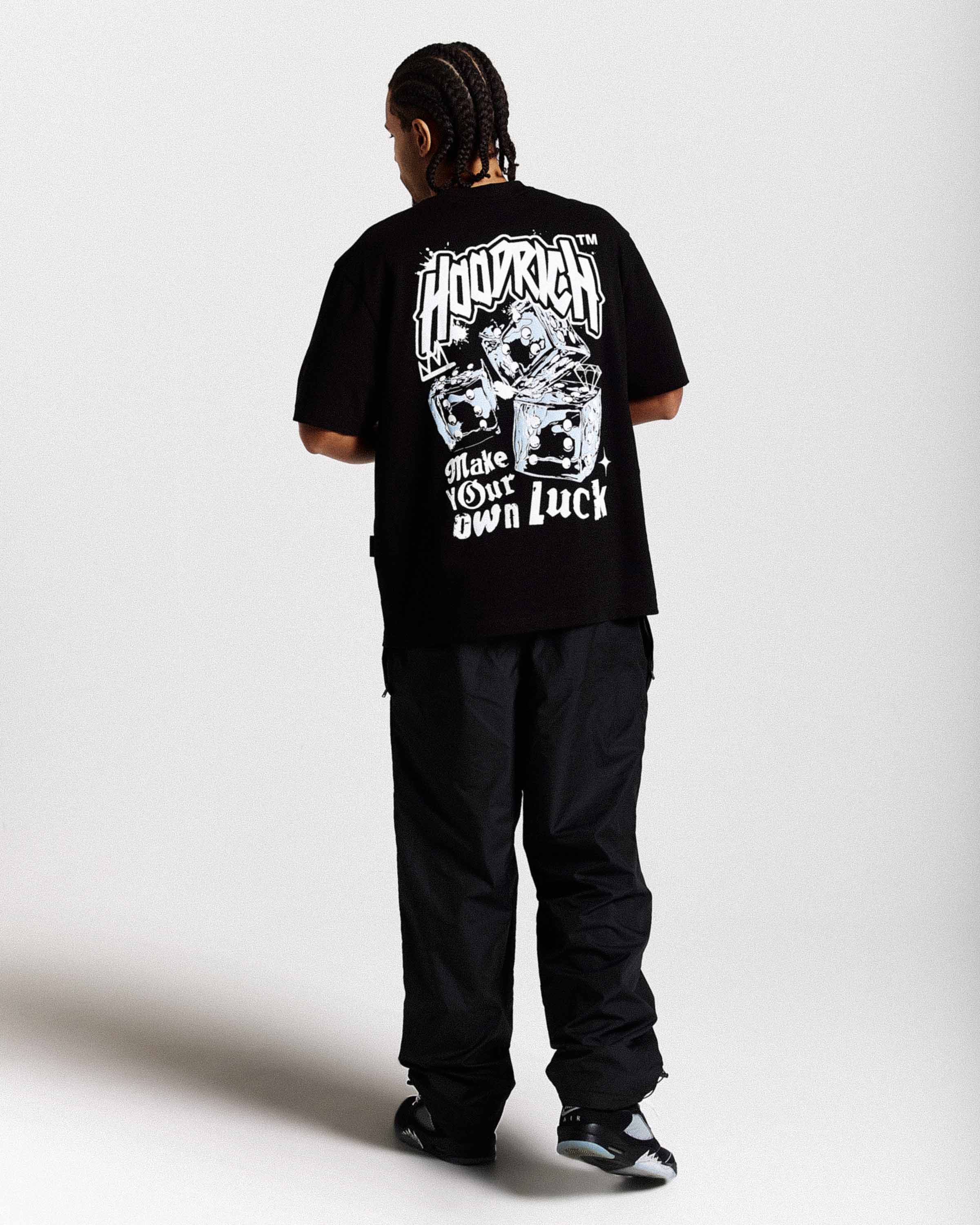 Fortune Oversized T-Shirt - Black/White/Blue - Image 2