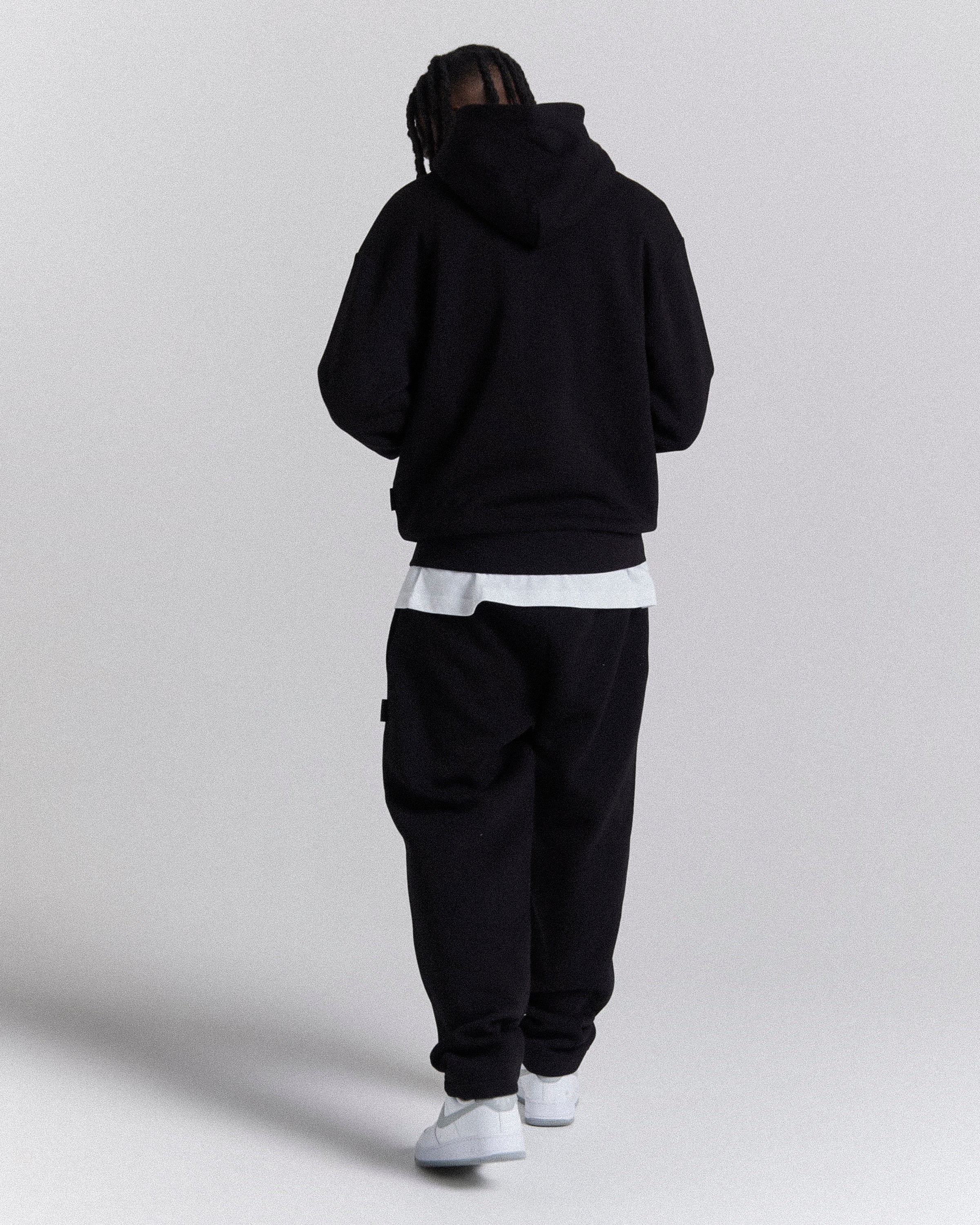 Galaxy Oversized Zip Hoodie - Black/White - Image 3