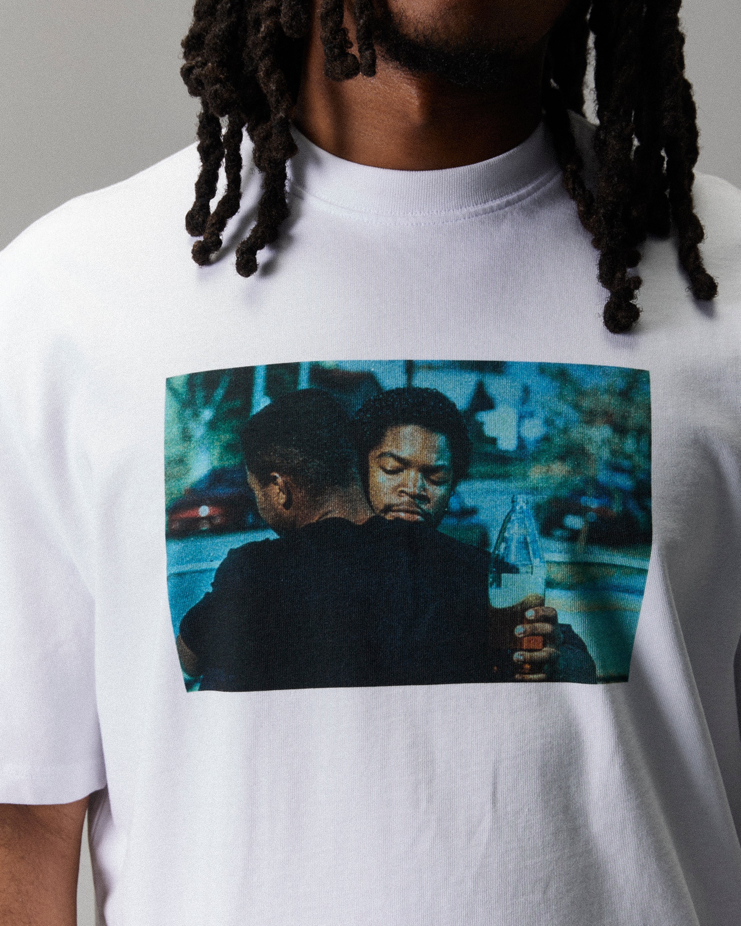 Grit Boyz N The Hood T-Shirt - White/Black - Image 4