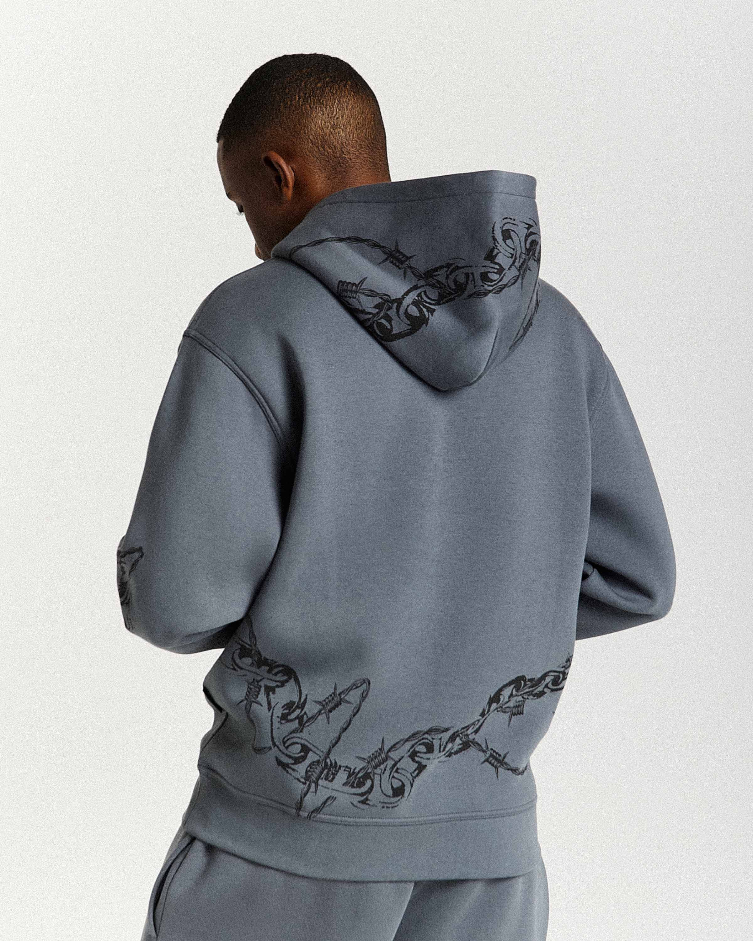 Guepard Oversized Hoodie - Grey/Black/White - Image 3