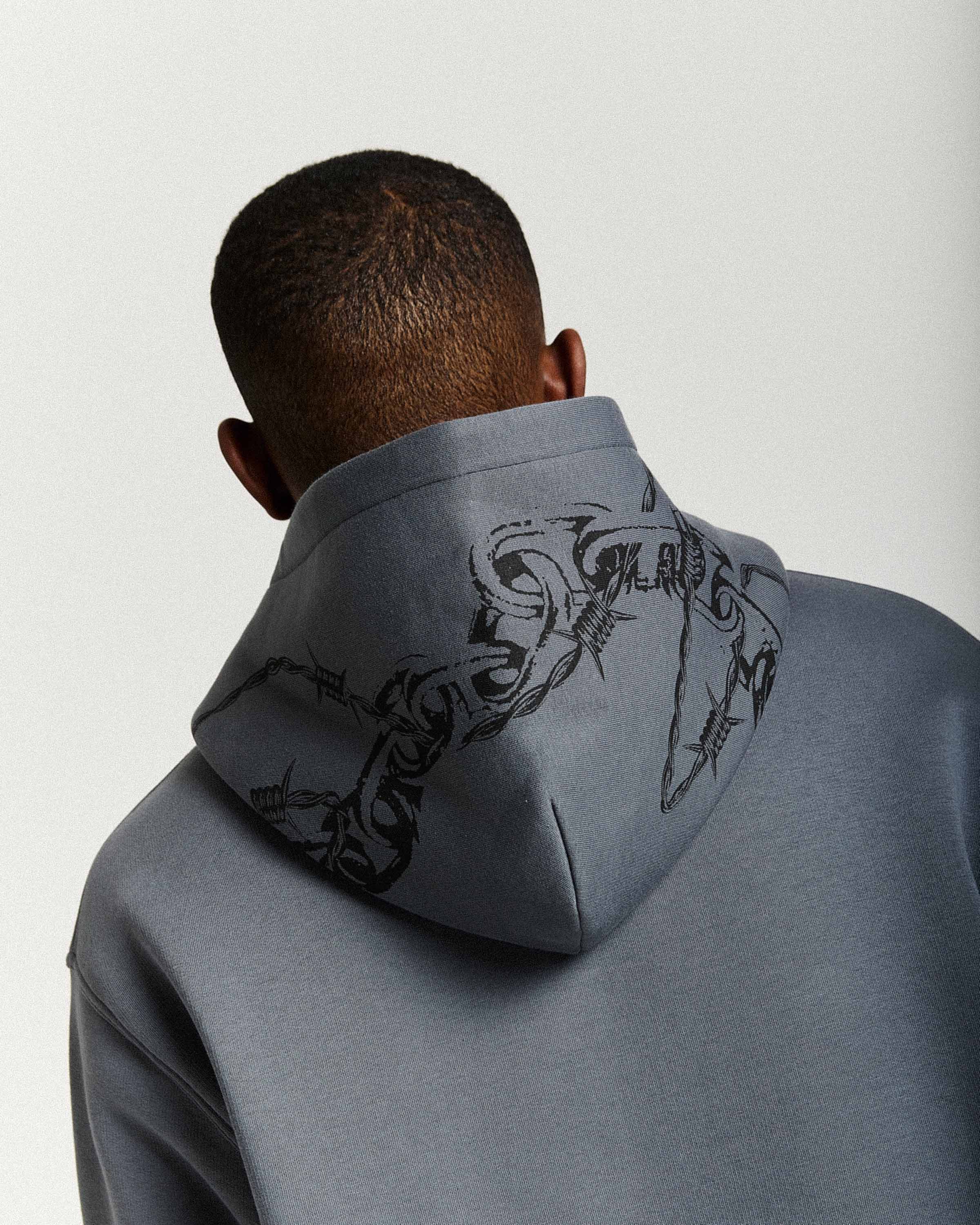 Guepard Oversized Hoodie - Grey/Black/White - Image 5