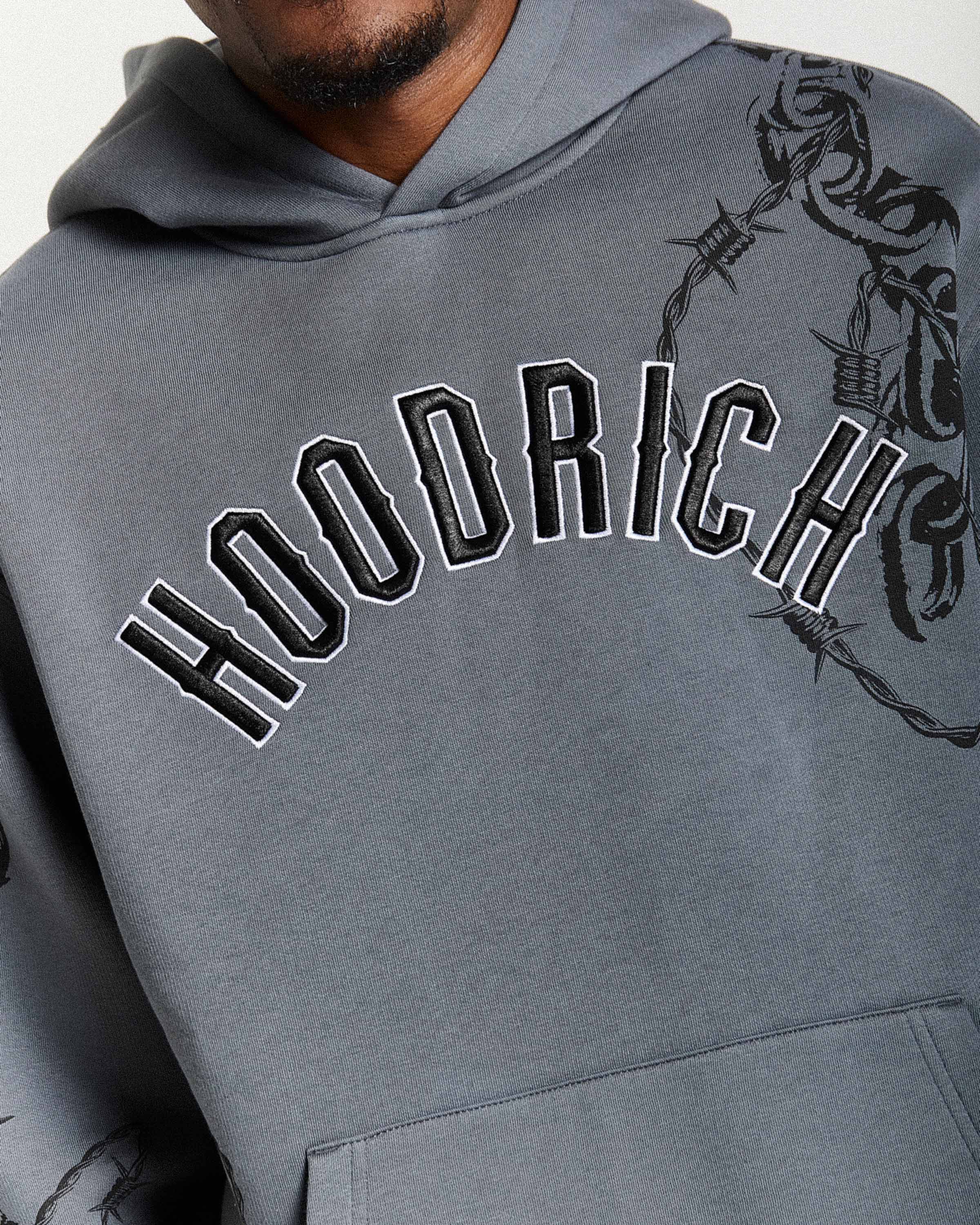 Guepard Oversized Hoodie - Grey/Black/White - Image 7
