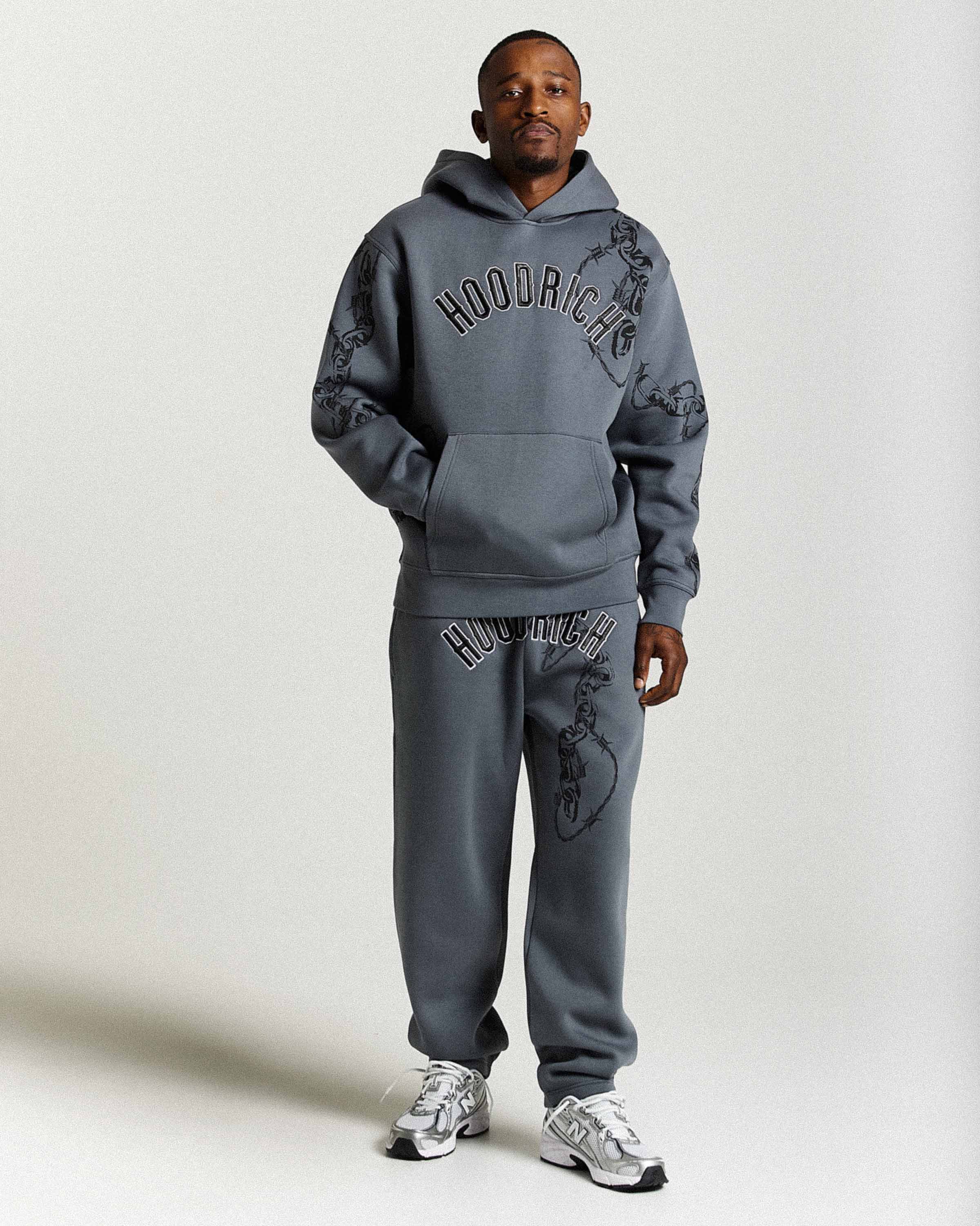 Guepard Oversized Hoodie - Grey/Black/White - Image 8