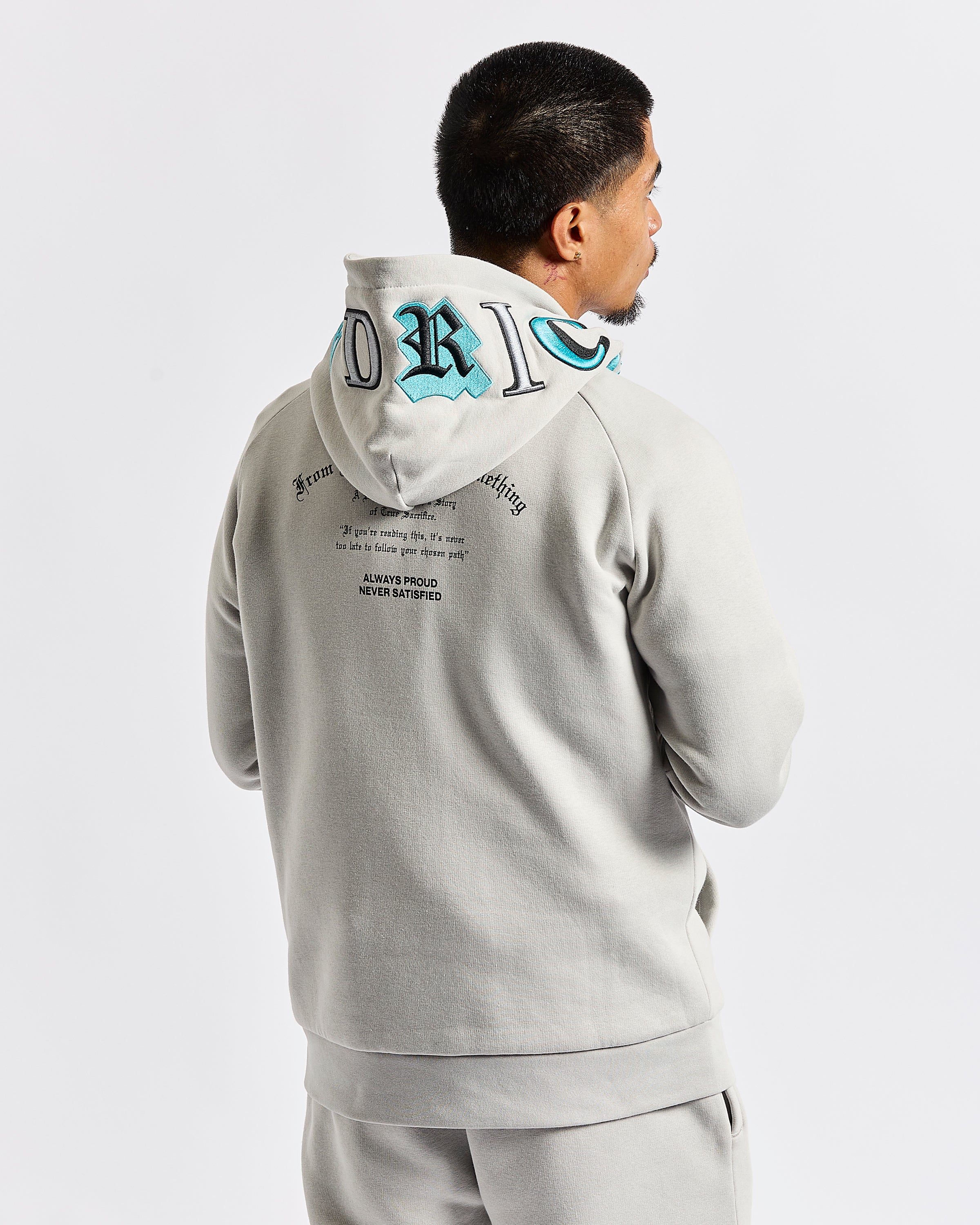Heat Hoodie - Light Grey/Black/Blue - Image 11