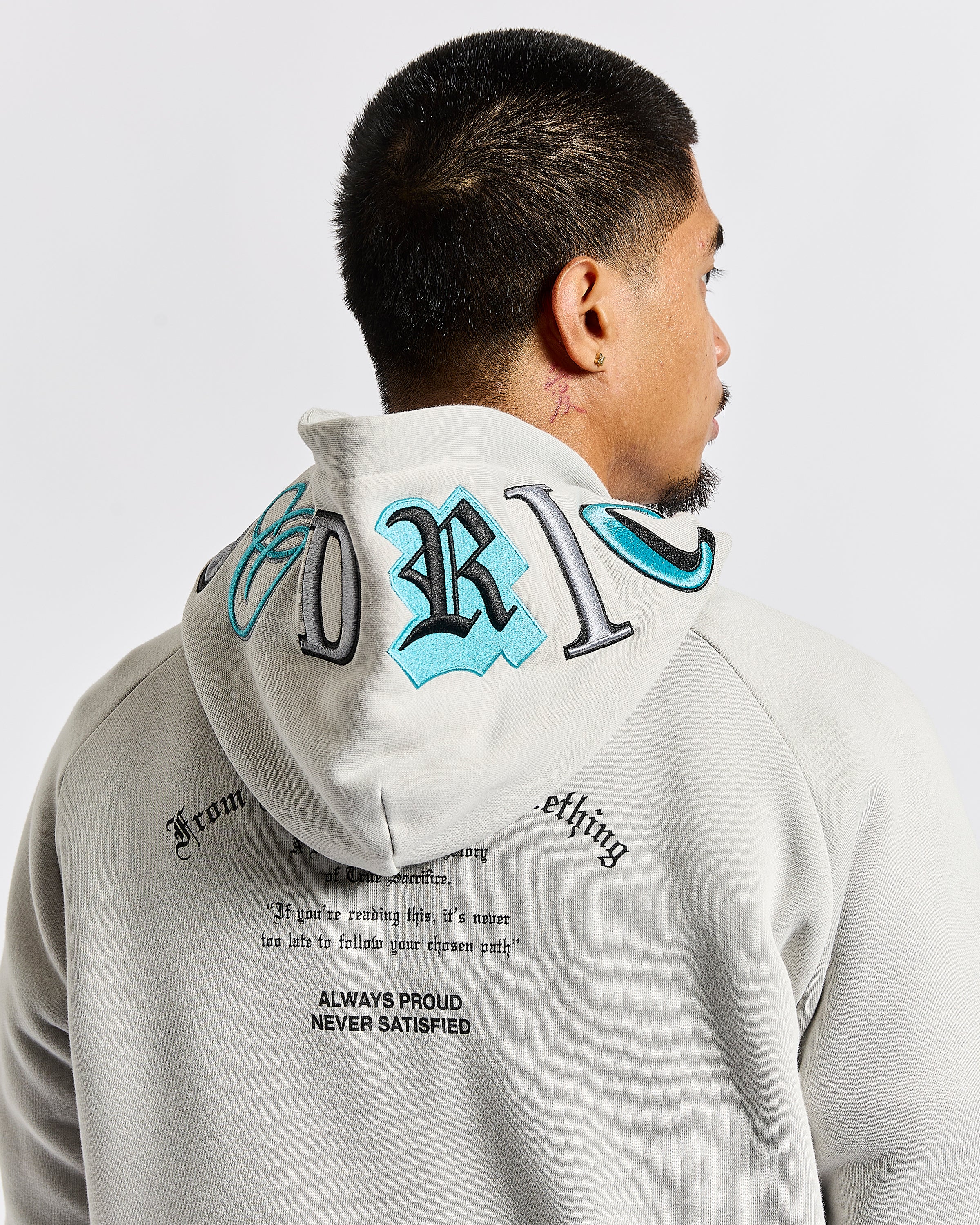 Heat Hoodie - Light Grey/Black/Blue - Image 8