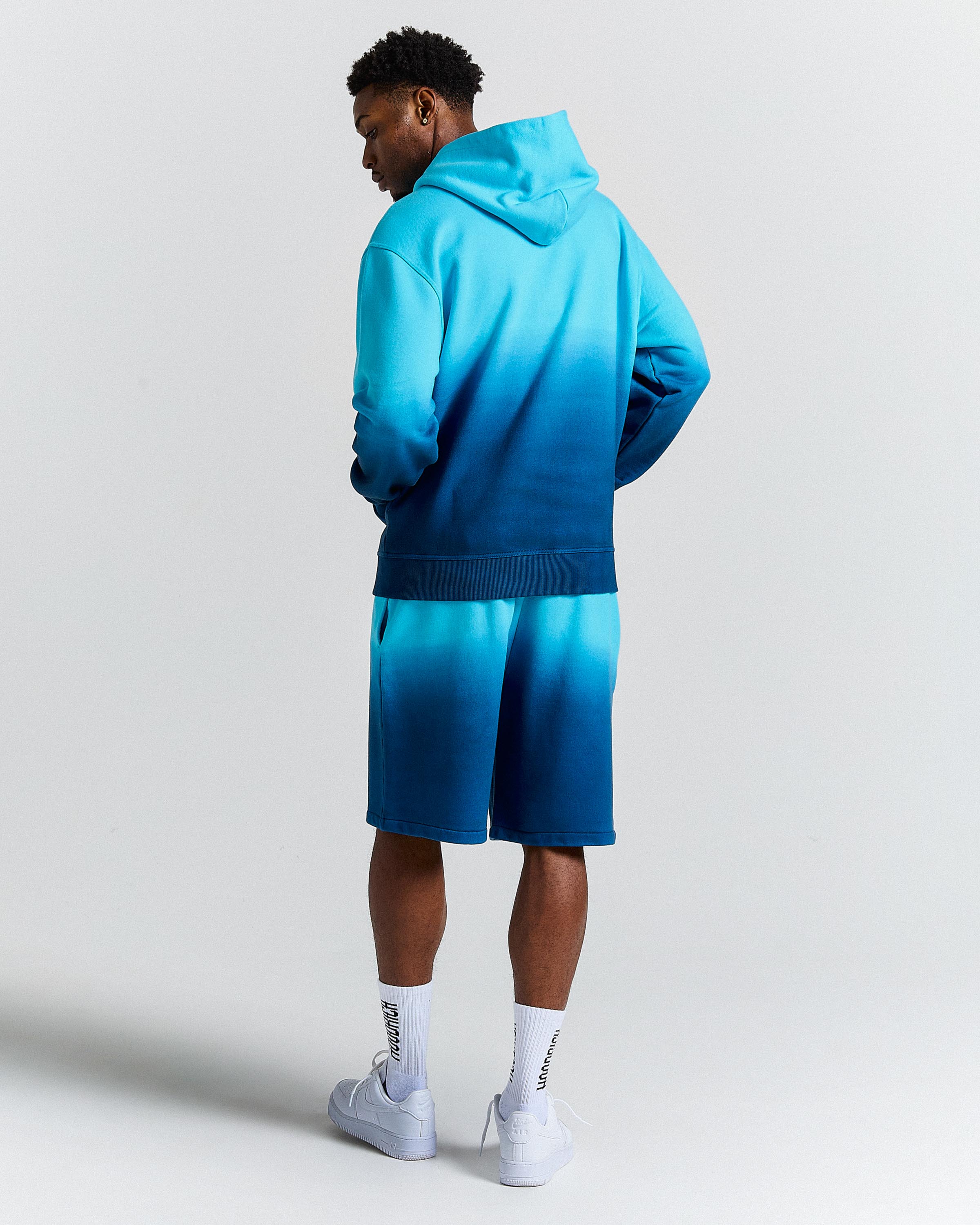 The Winner's Circle Horizon Oversized Zip Hoodie - Blue Ombre - Image 5