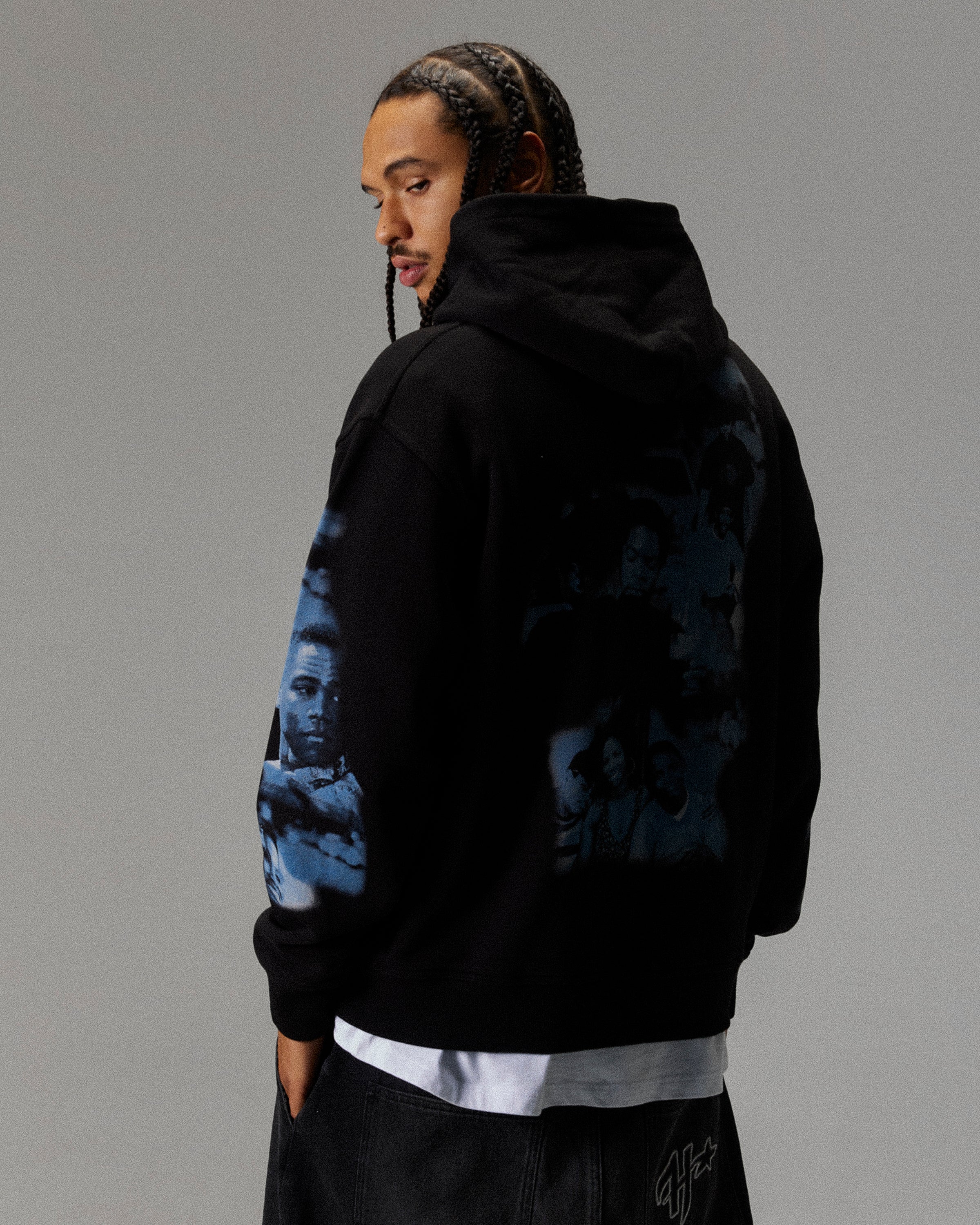Hustle Boyz N The Hood Hoodie - Black/Blue - Image 4