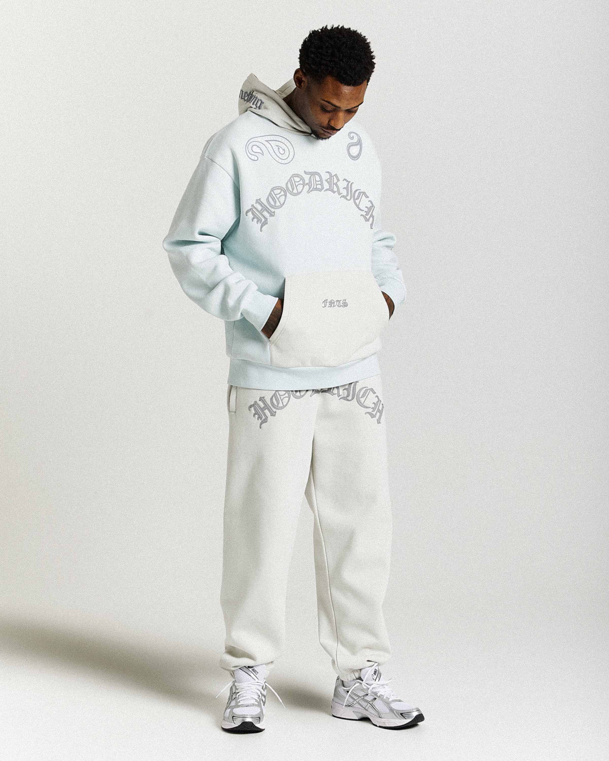 Inkline Oversized Joggers - Grey/White - Image 2