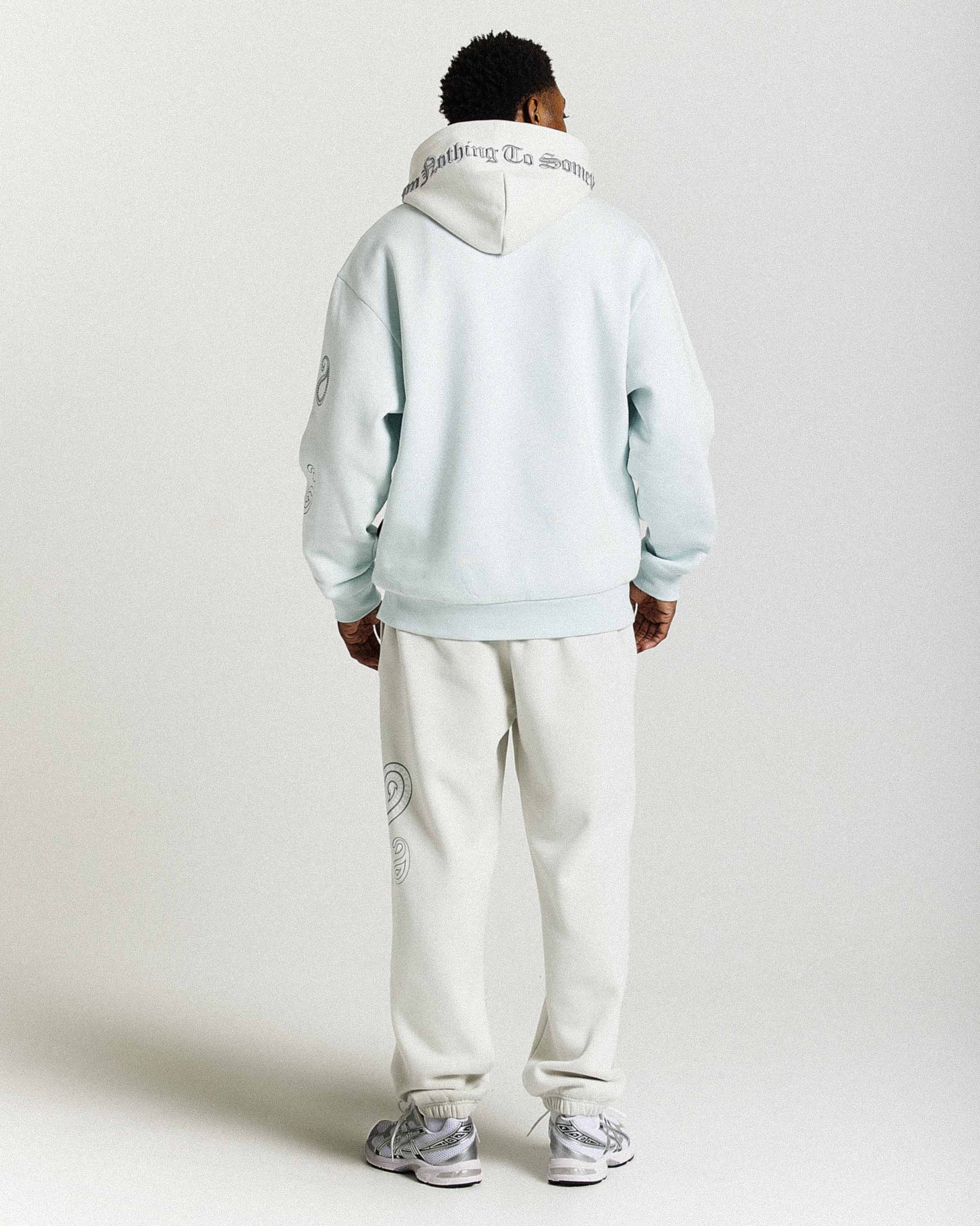 Inkline Oversized Hoodie - Grey/White - Image 7