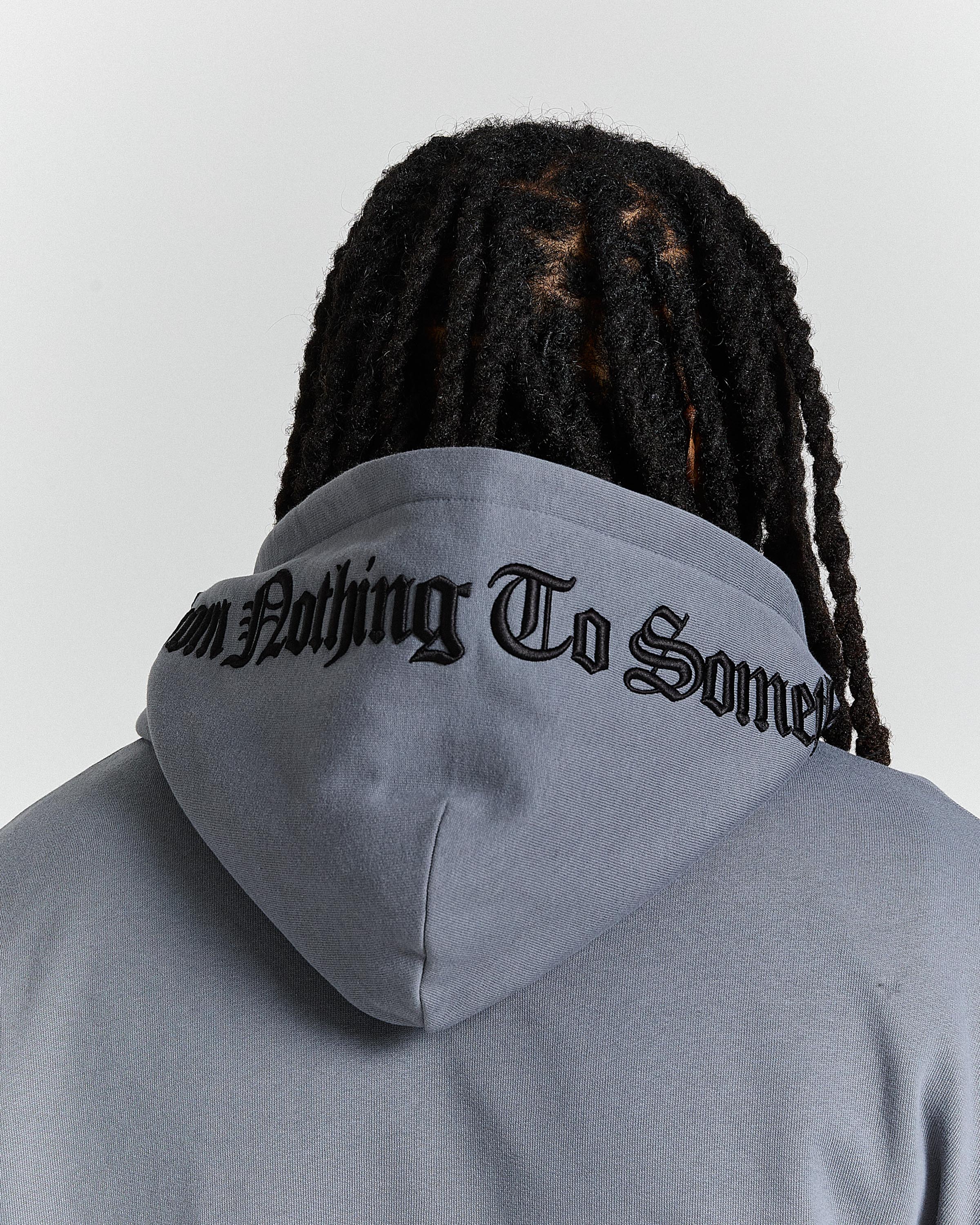 Inkline Oversized Zip Through Hoodie - Grey/Black - Image 2