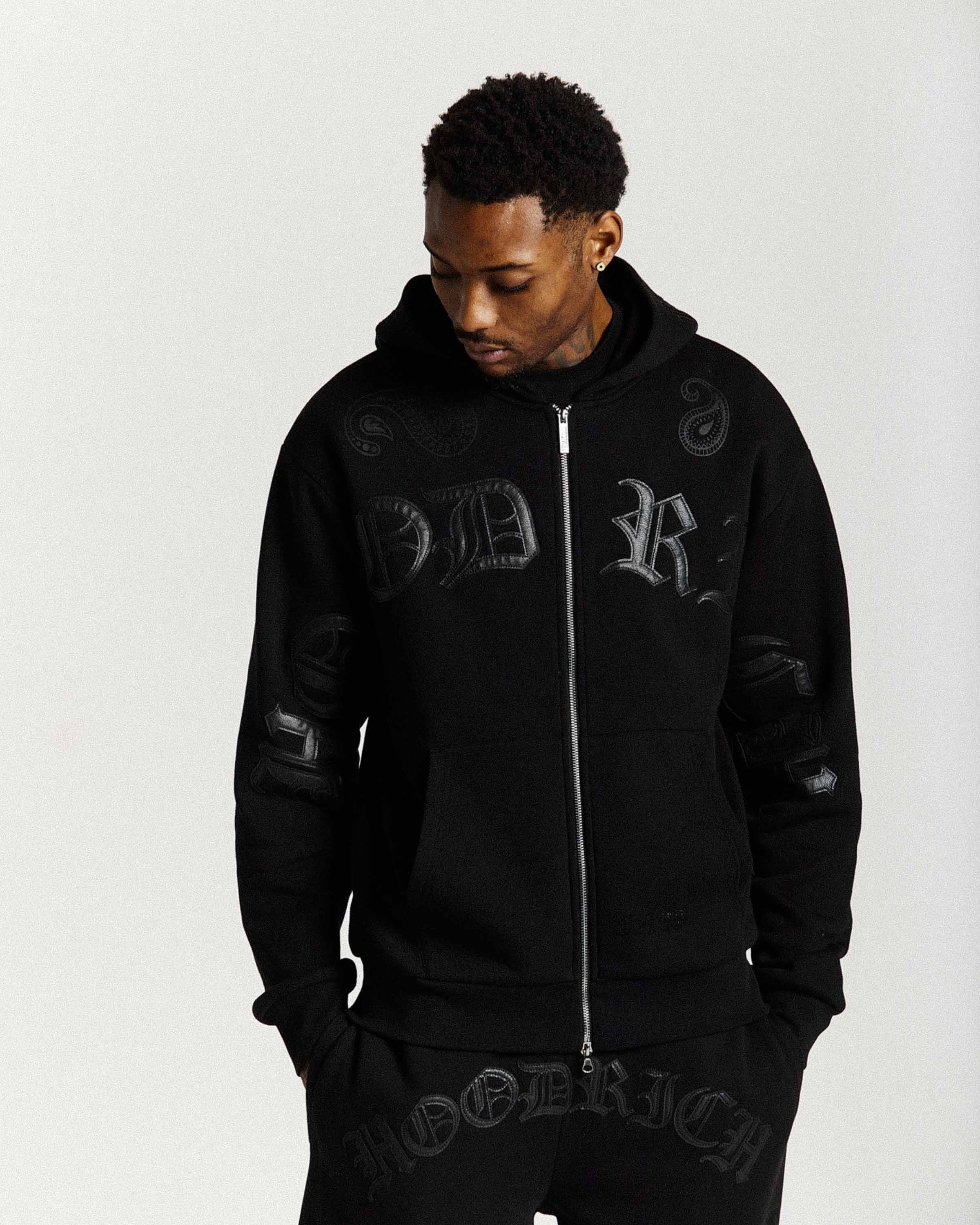 Inkline Oversized Zip Hoodie - Black - Image 11