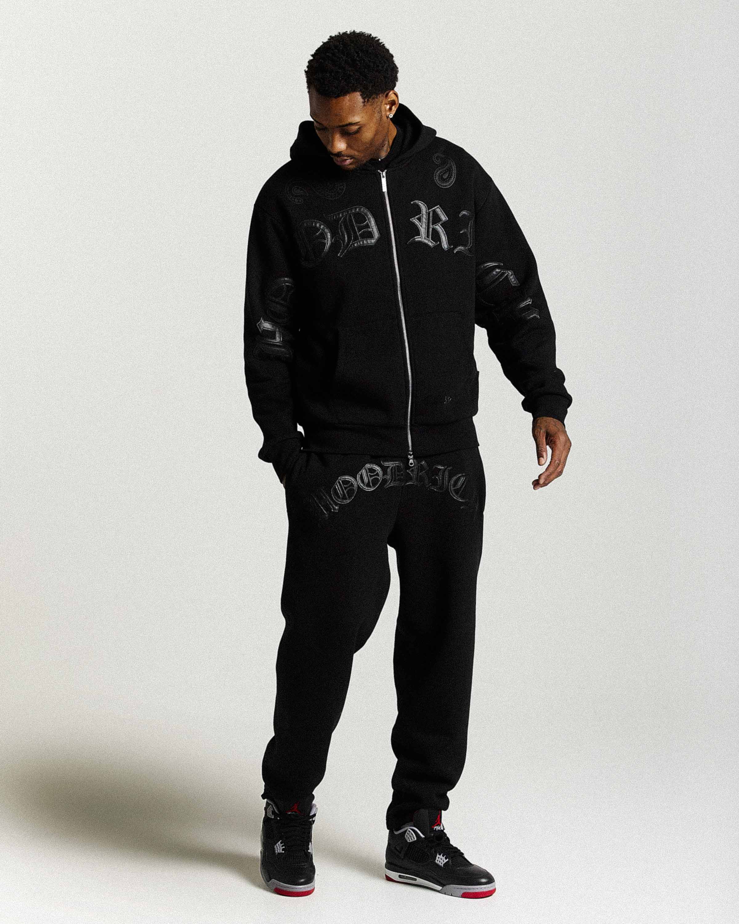 Inkline Oversized Zip Hoodie - Black - Image 12