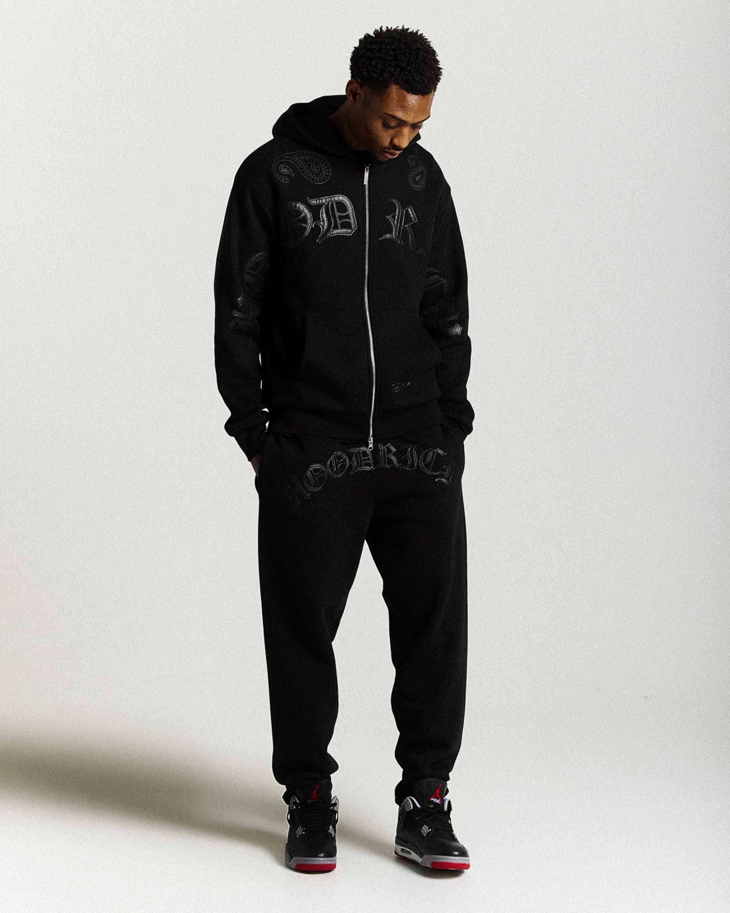 Inkline Oversized Zip Hoodie - Black - Image 16