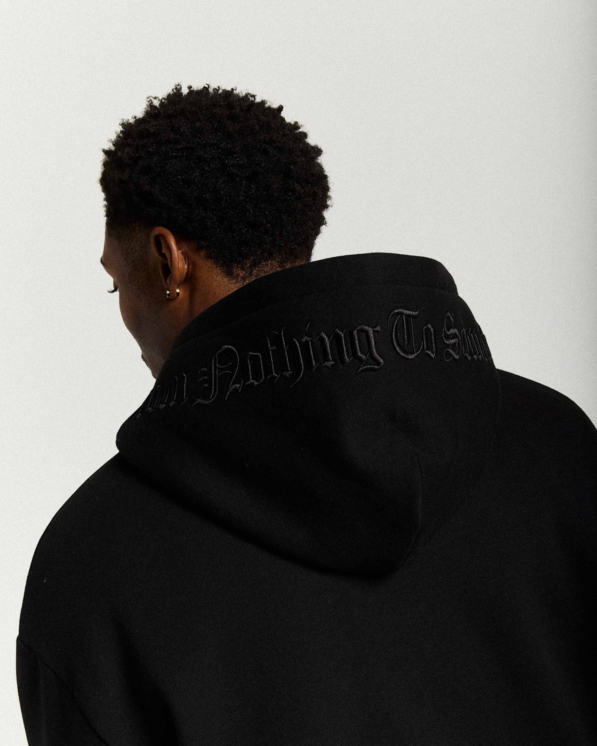 Inkline Oversized Zip Hoodie - Black - Image 3