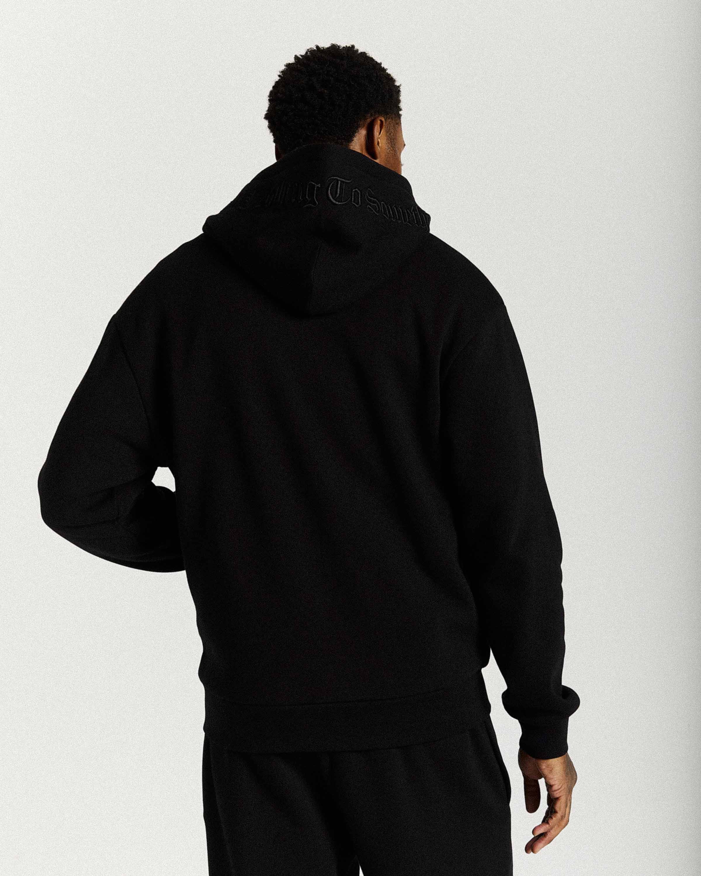 Inkline Oversized Zip Hoodie - Black - Image 6
