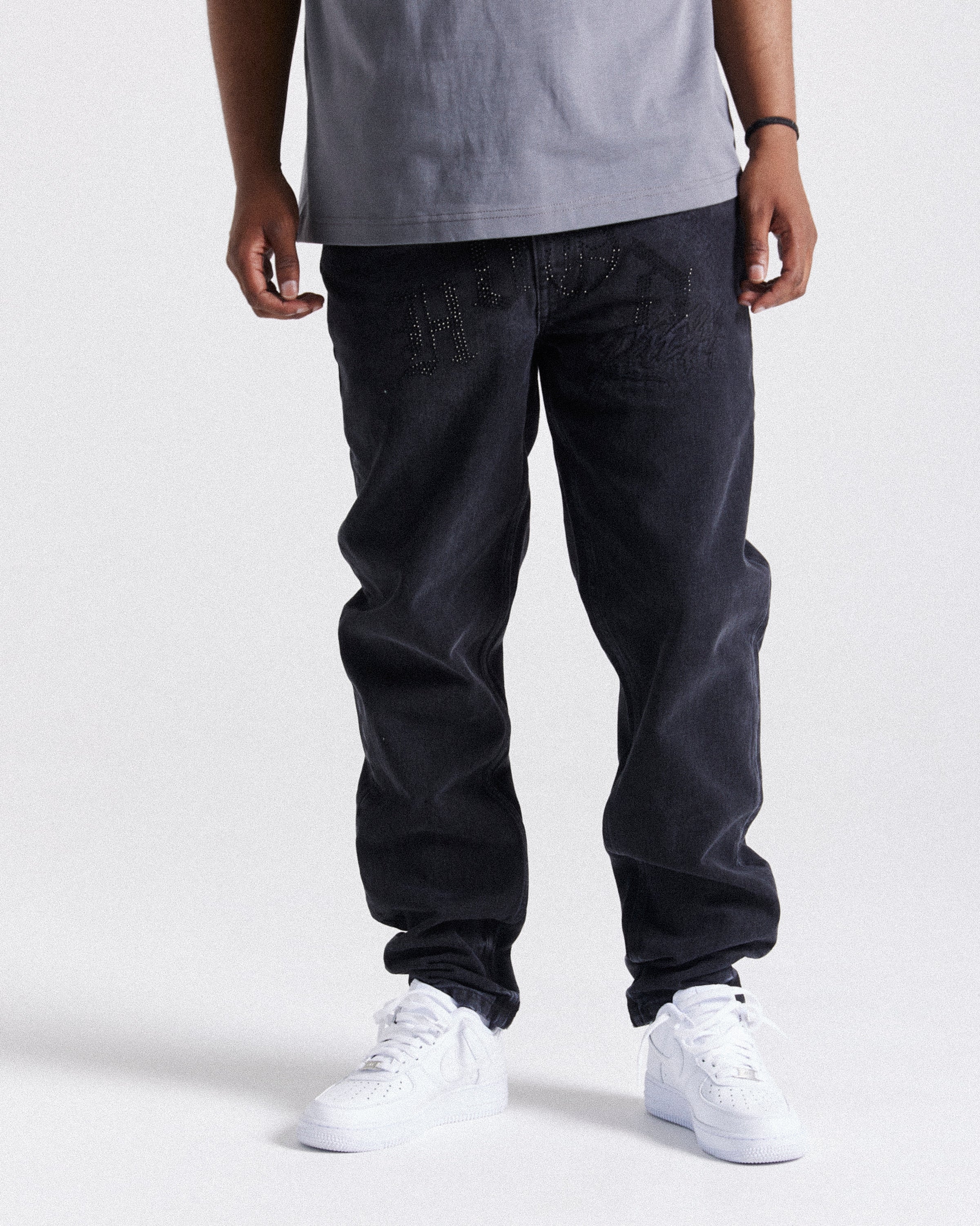 Iron Denim Jeans - Washed Black - Image 7
