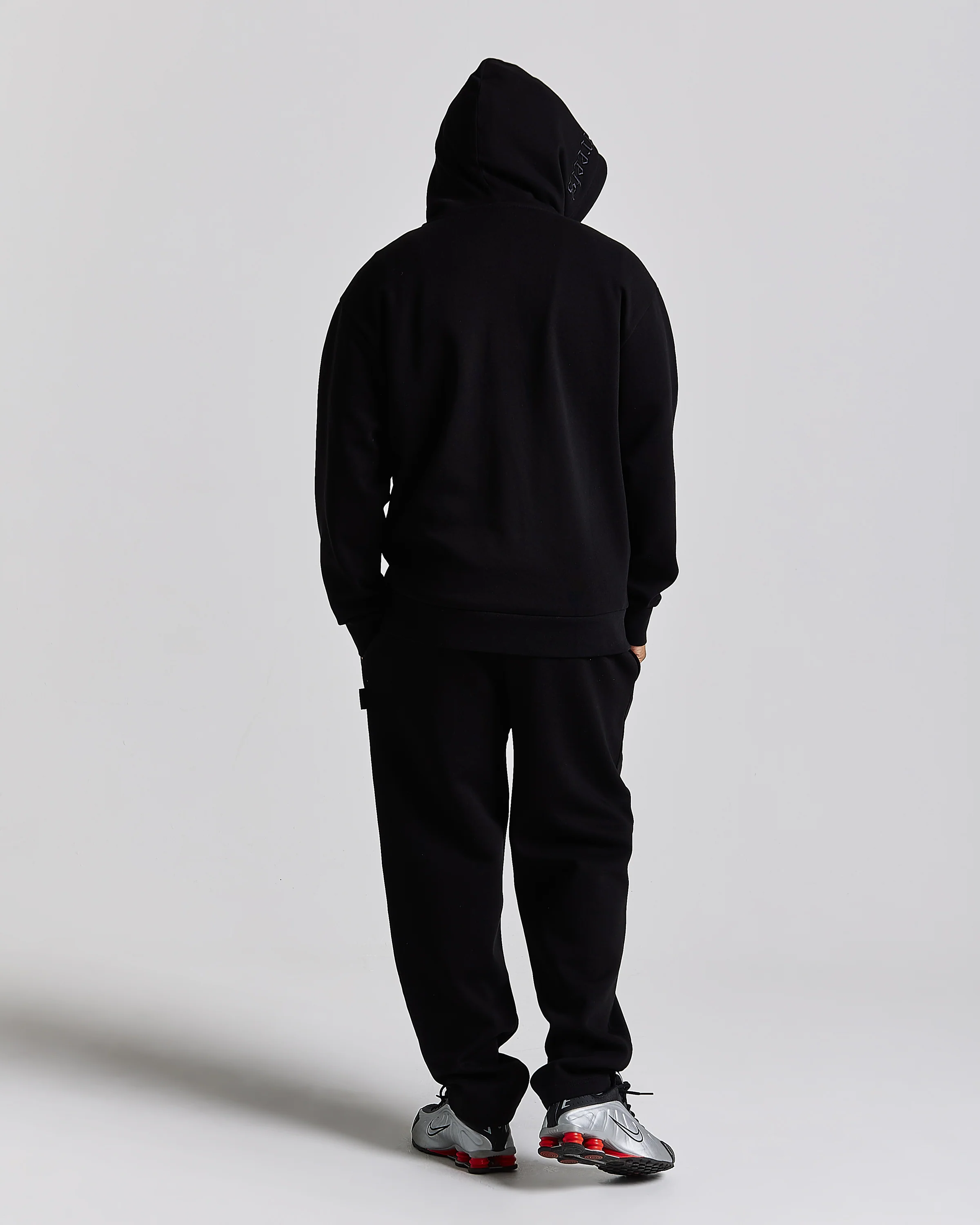 Iron Oversized Zip Hoodie - Black/Grey/White - Image 5