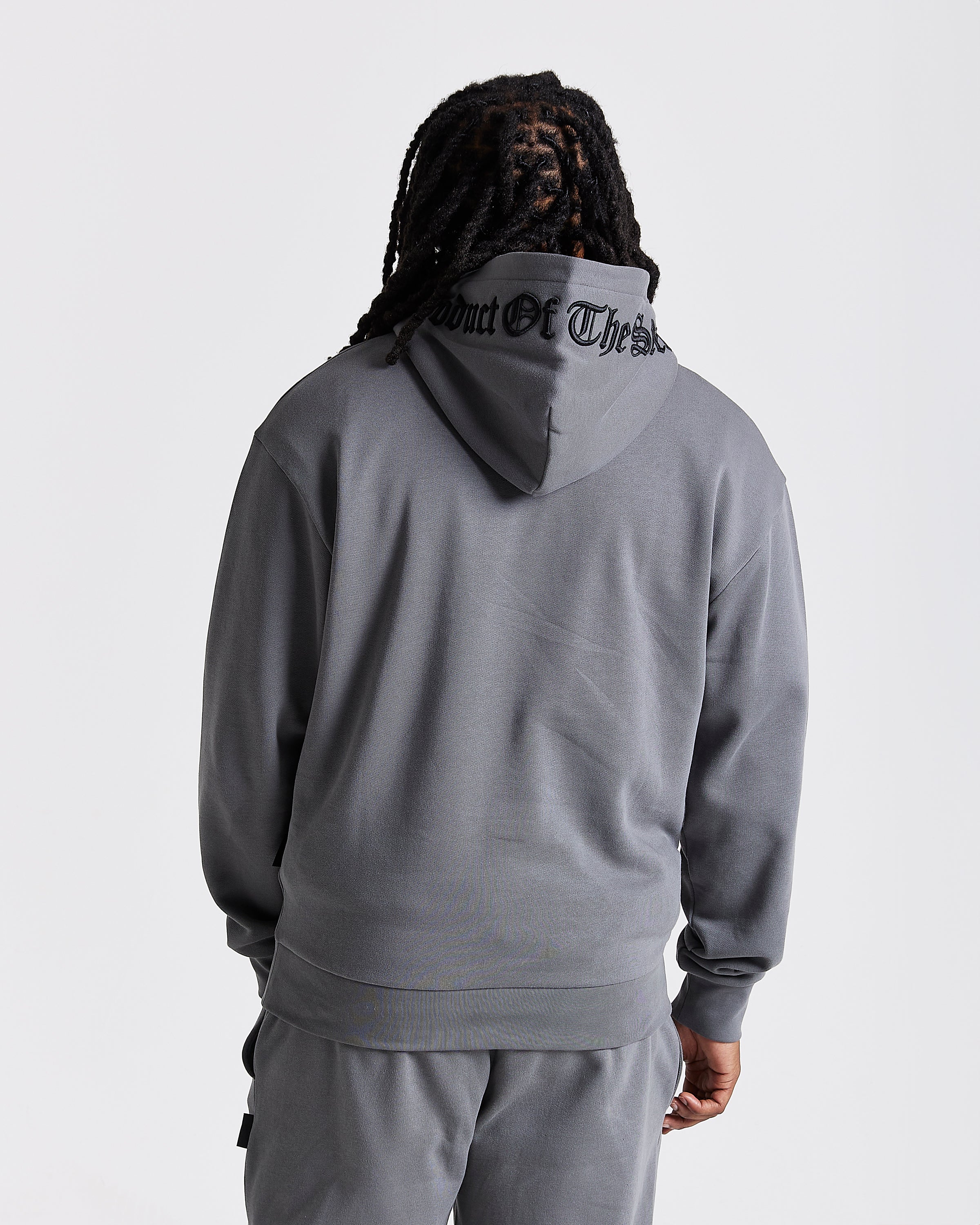 Iron Oversized Hoodie - Grey/Rhinestones - Image 7