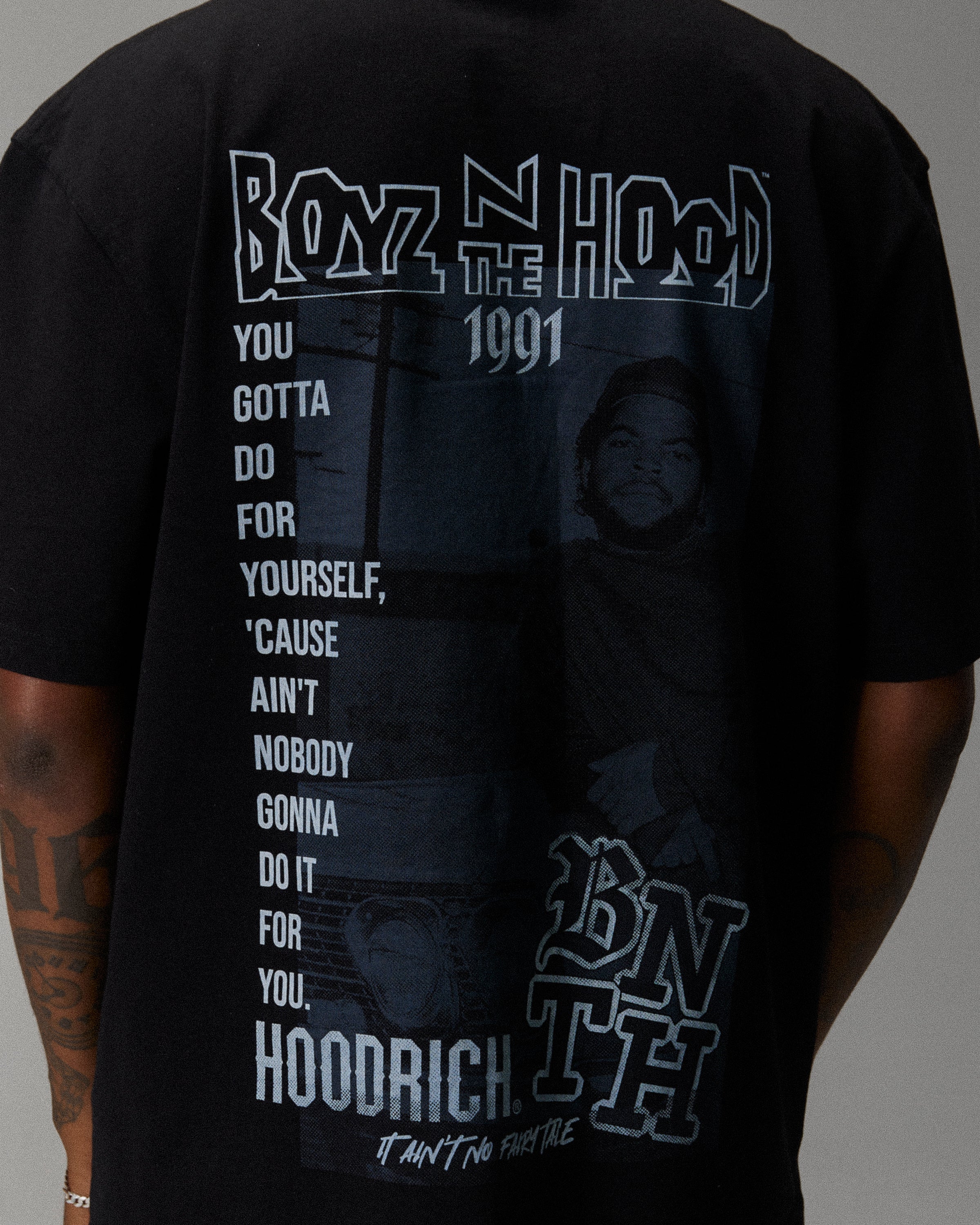 Legend Boyz N The Hood T-Shirt - Black/Grey - Image 6
