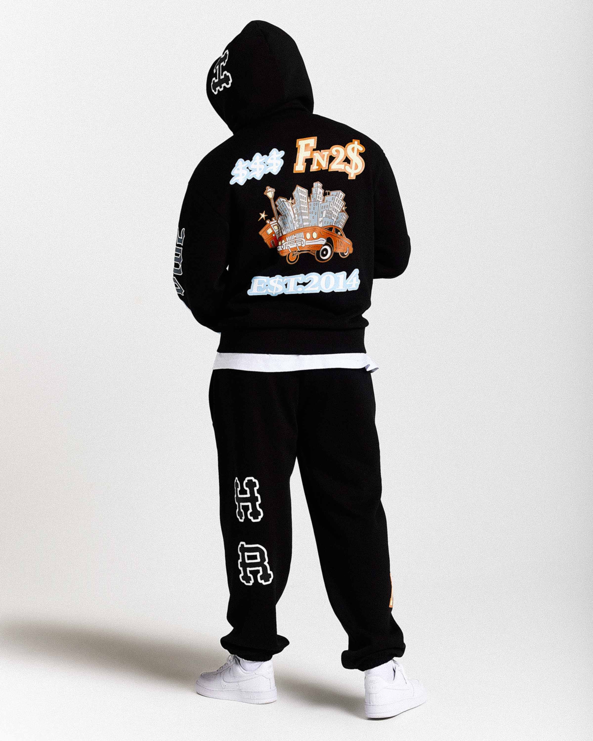 Loony Oversized Joggers - Black/White - Image 10