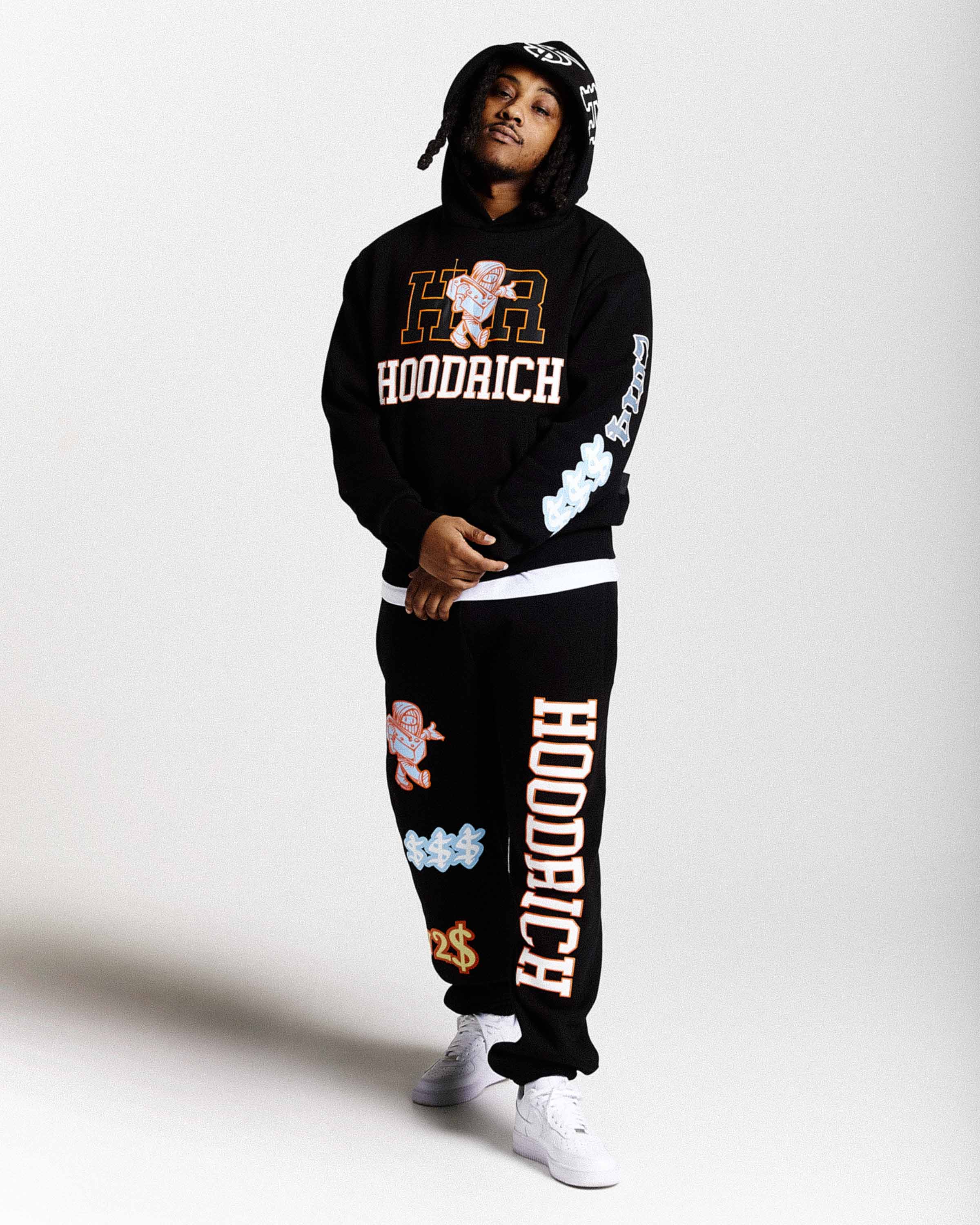 Loony Oversized Joggers - Black/White - Image 7