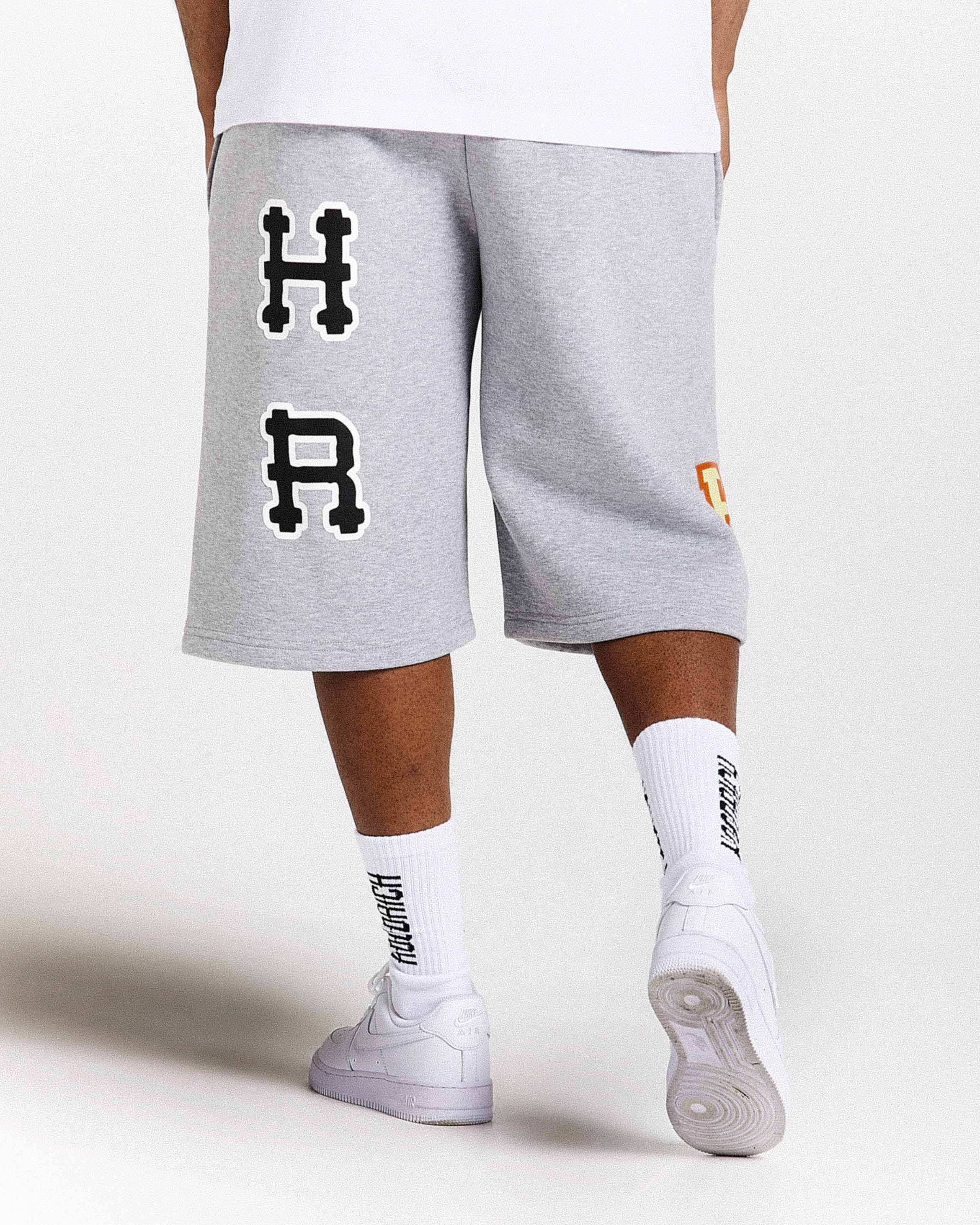 Loony Oversized Shorts - Dark Grey/White - Image 3